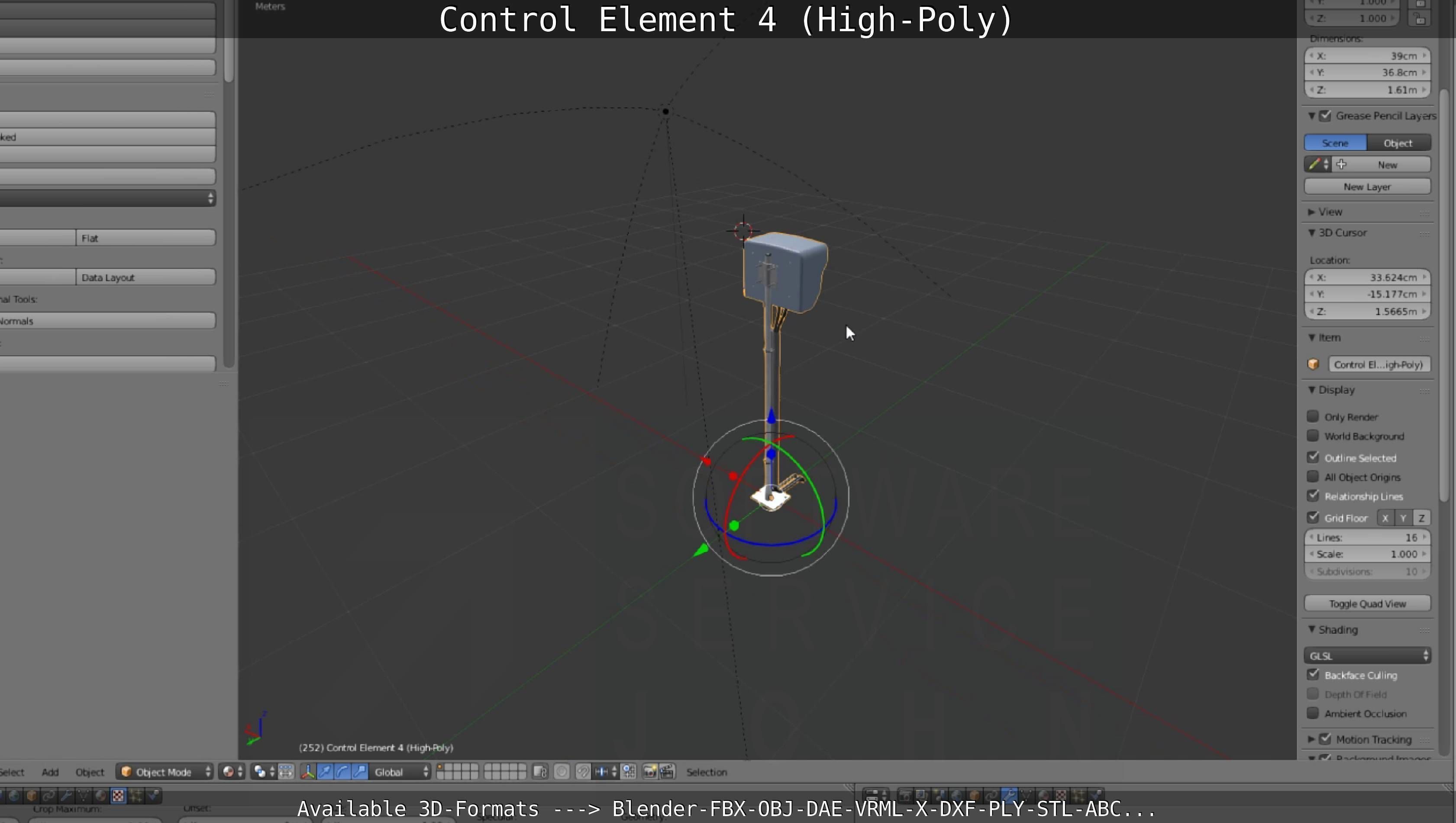 Control Element 4 High-Poly Version 3D model_60