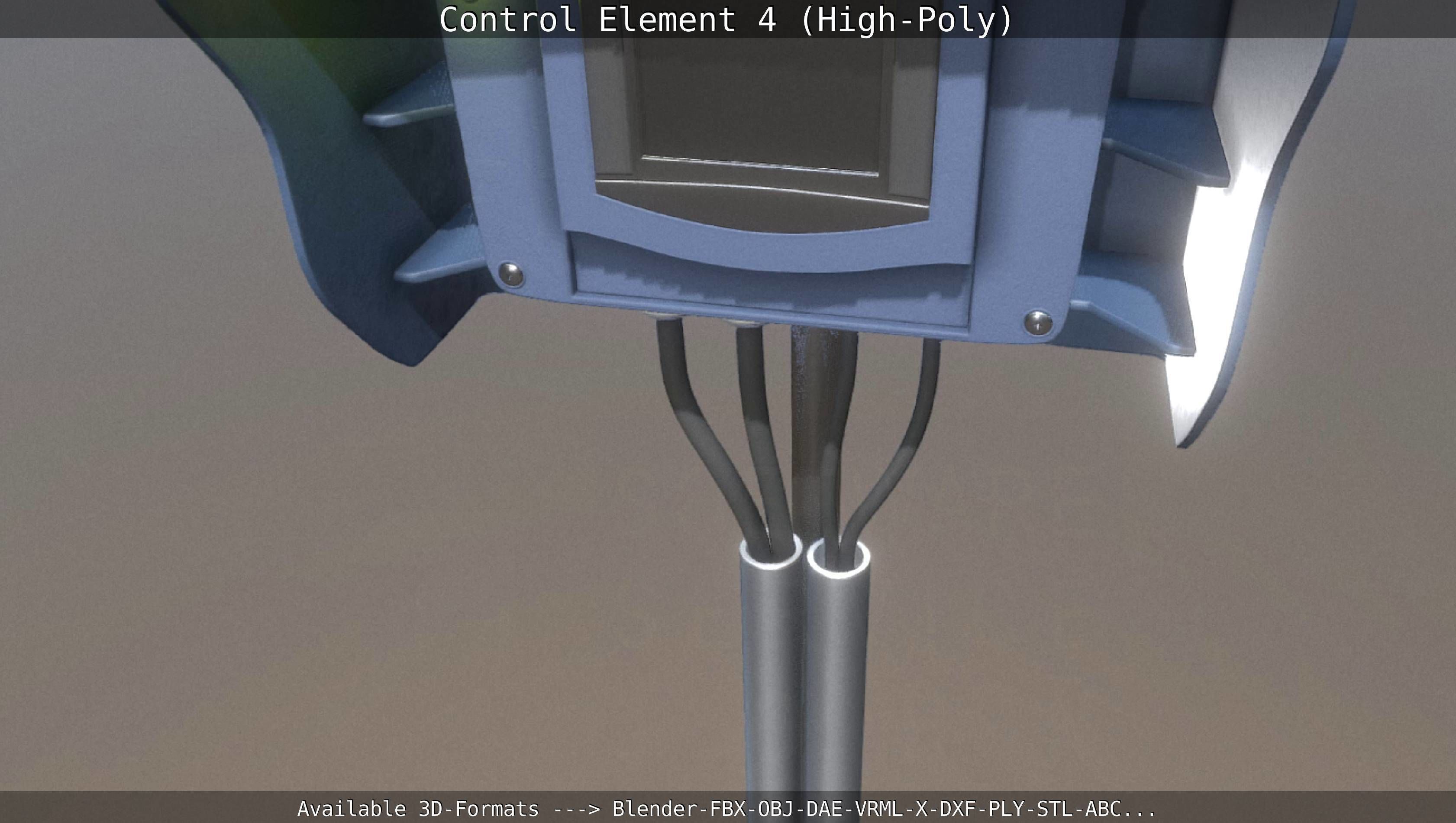 Control Element 4 High-Poly Version 3D model_14