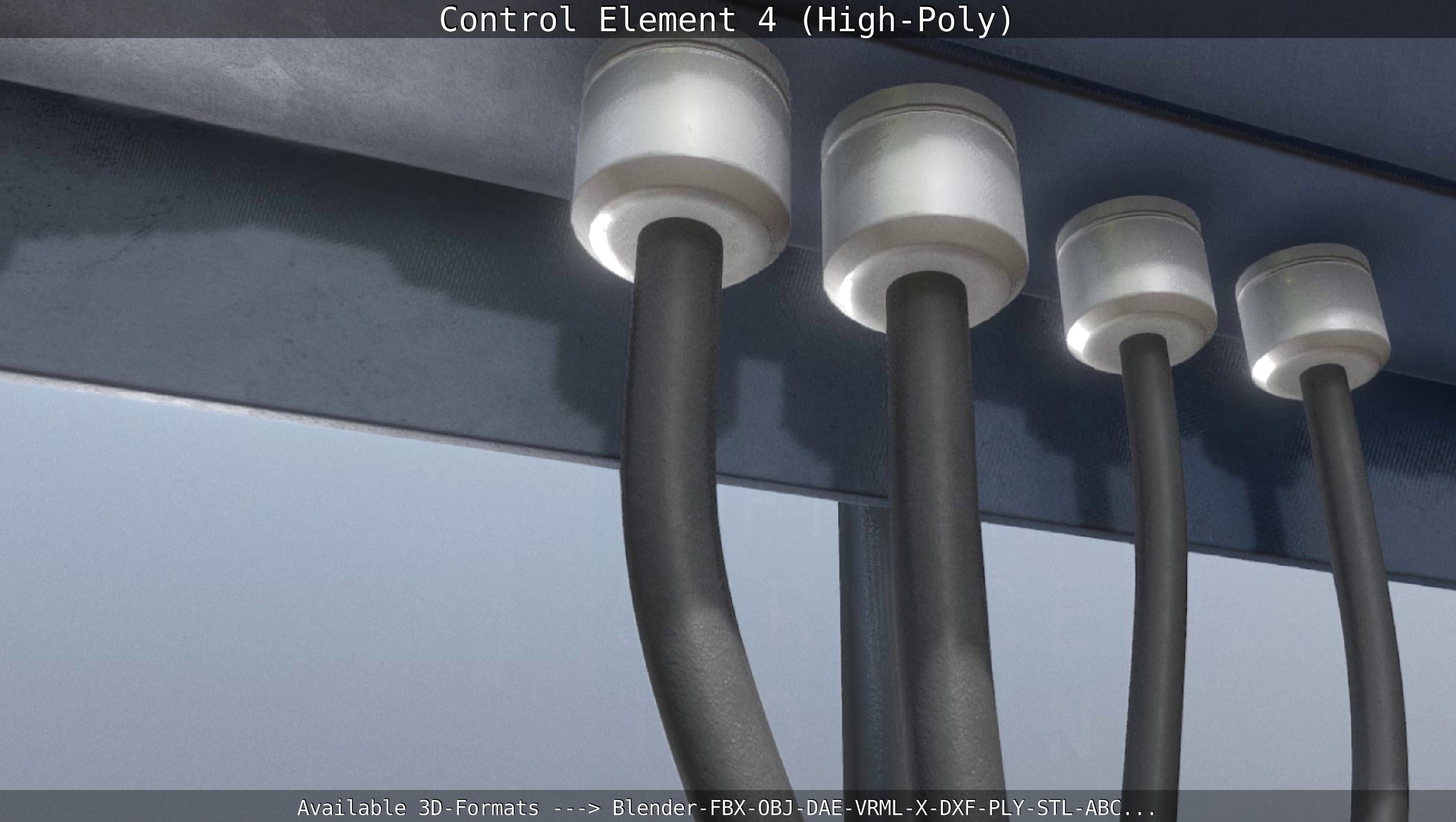 Control Element 4 High-Poly Version 3D model_5
