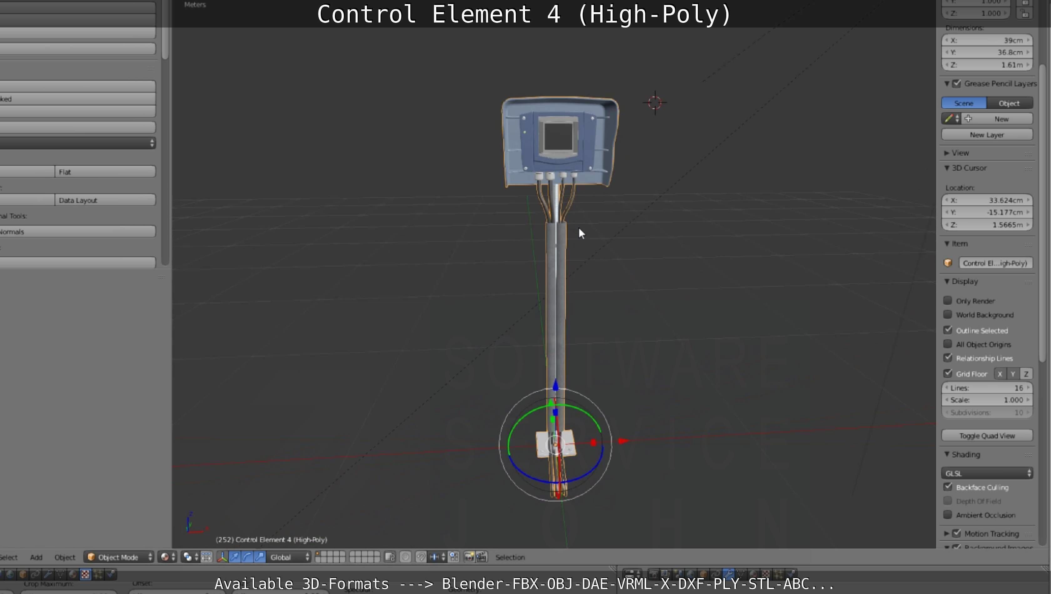 Control Element 4 High-Poly Version 3D model_77