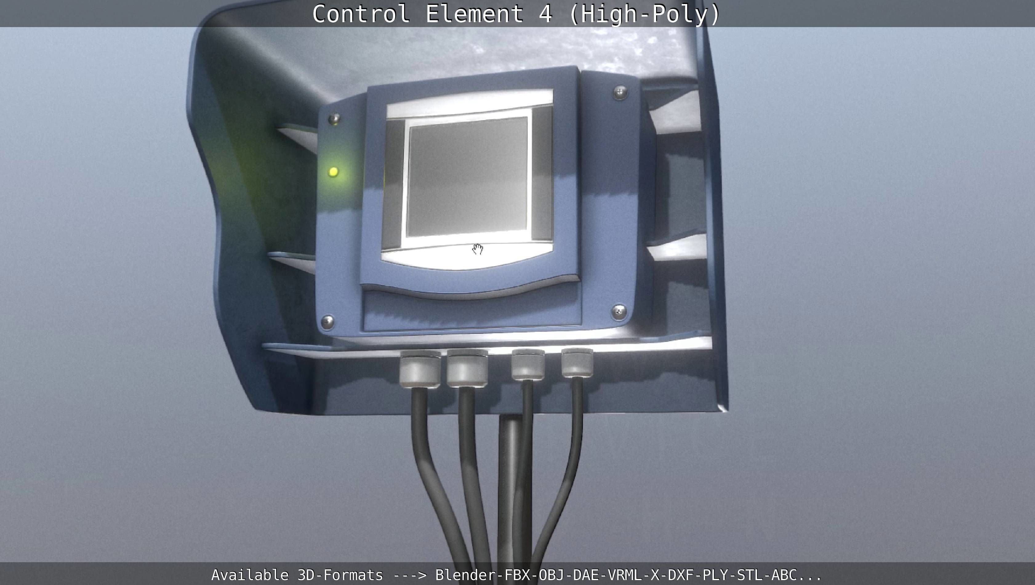Control Element 4 High-Poly Version 3D model_125