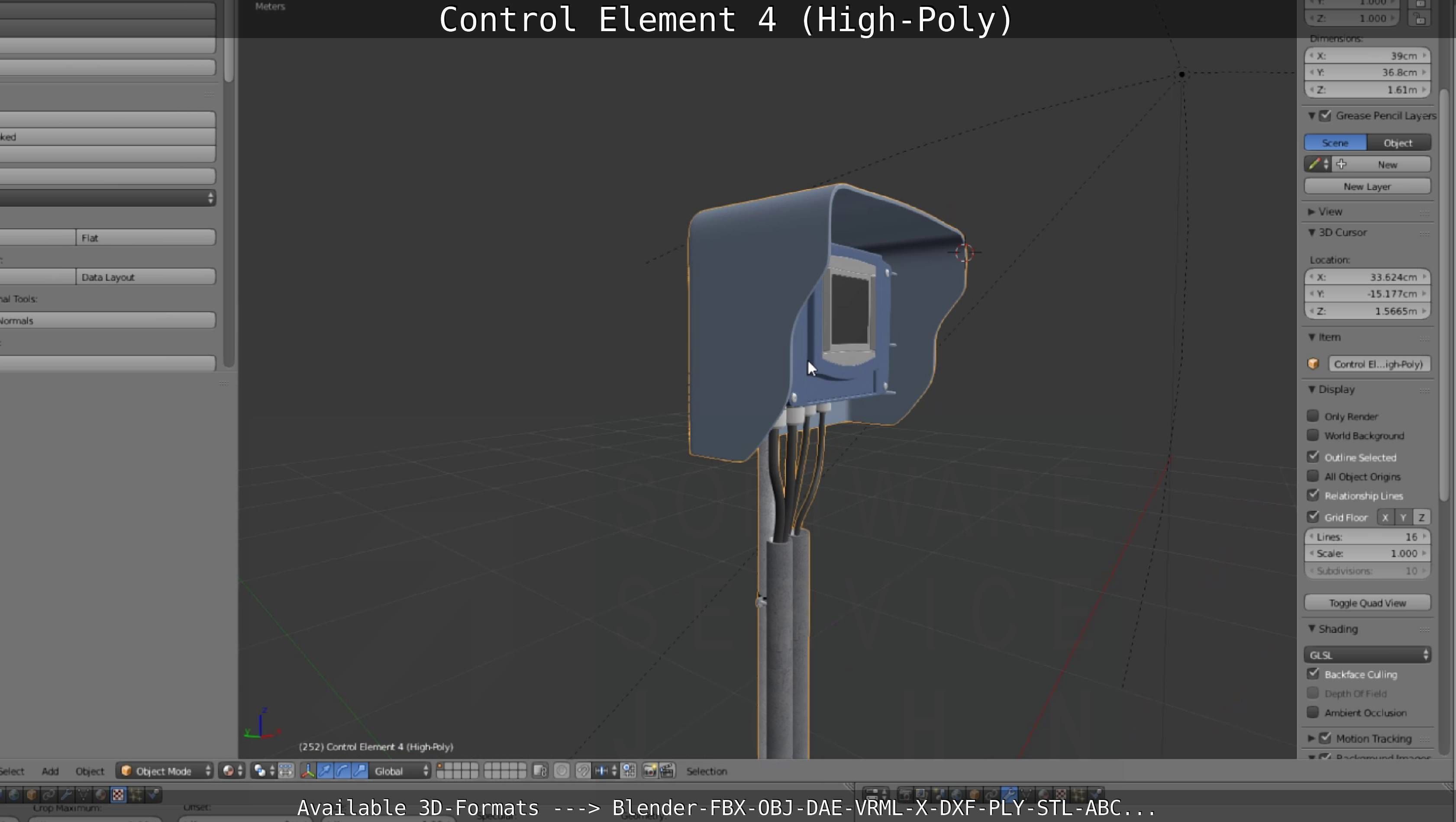 Control Element 4 High-Poly Version 3D model_89
