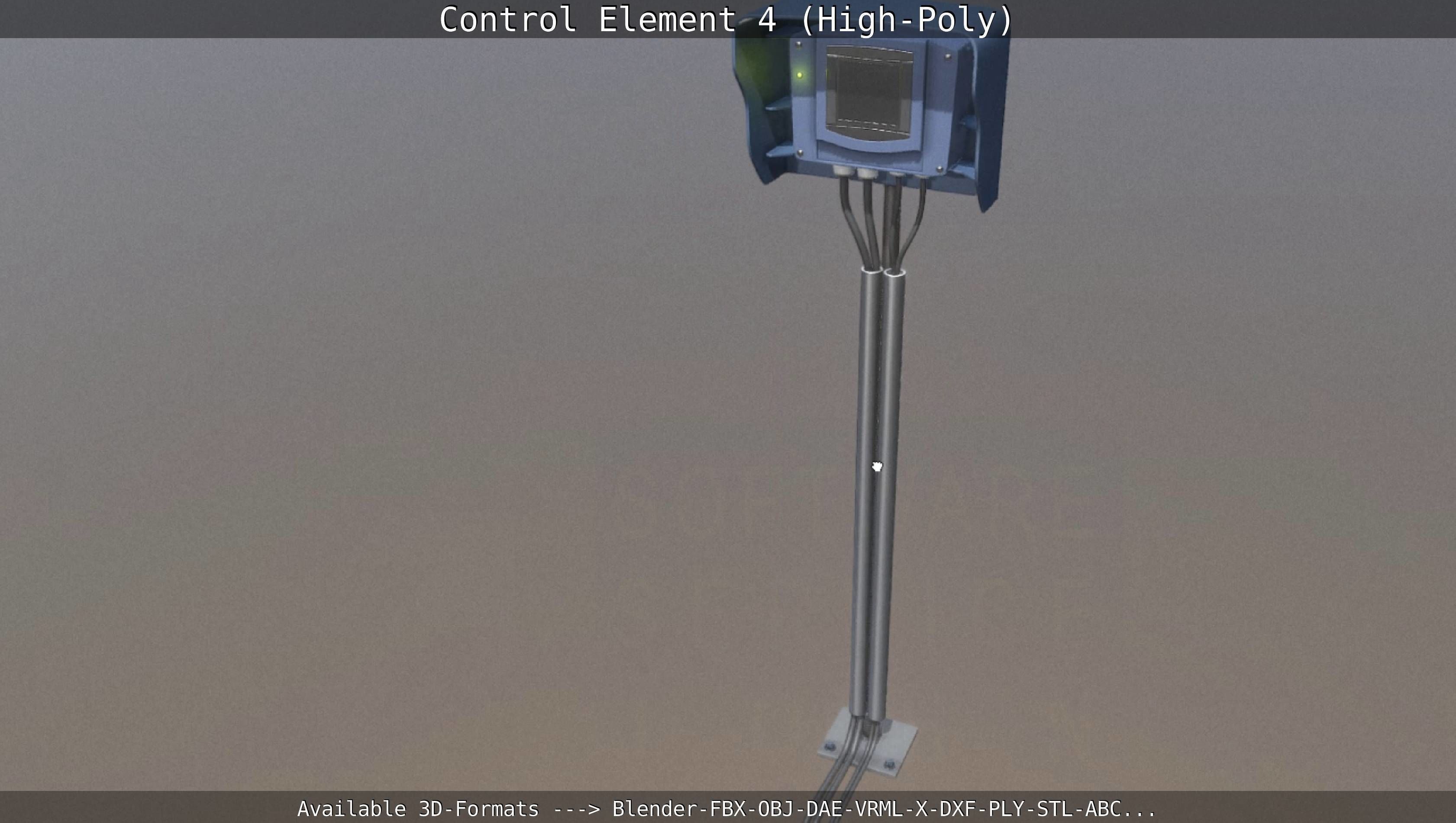 Control Element 4 High-Poly Version 3D model_39