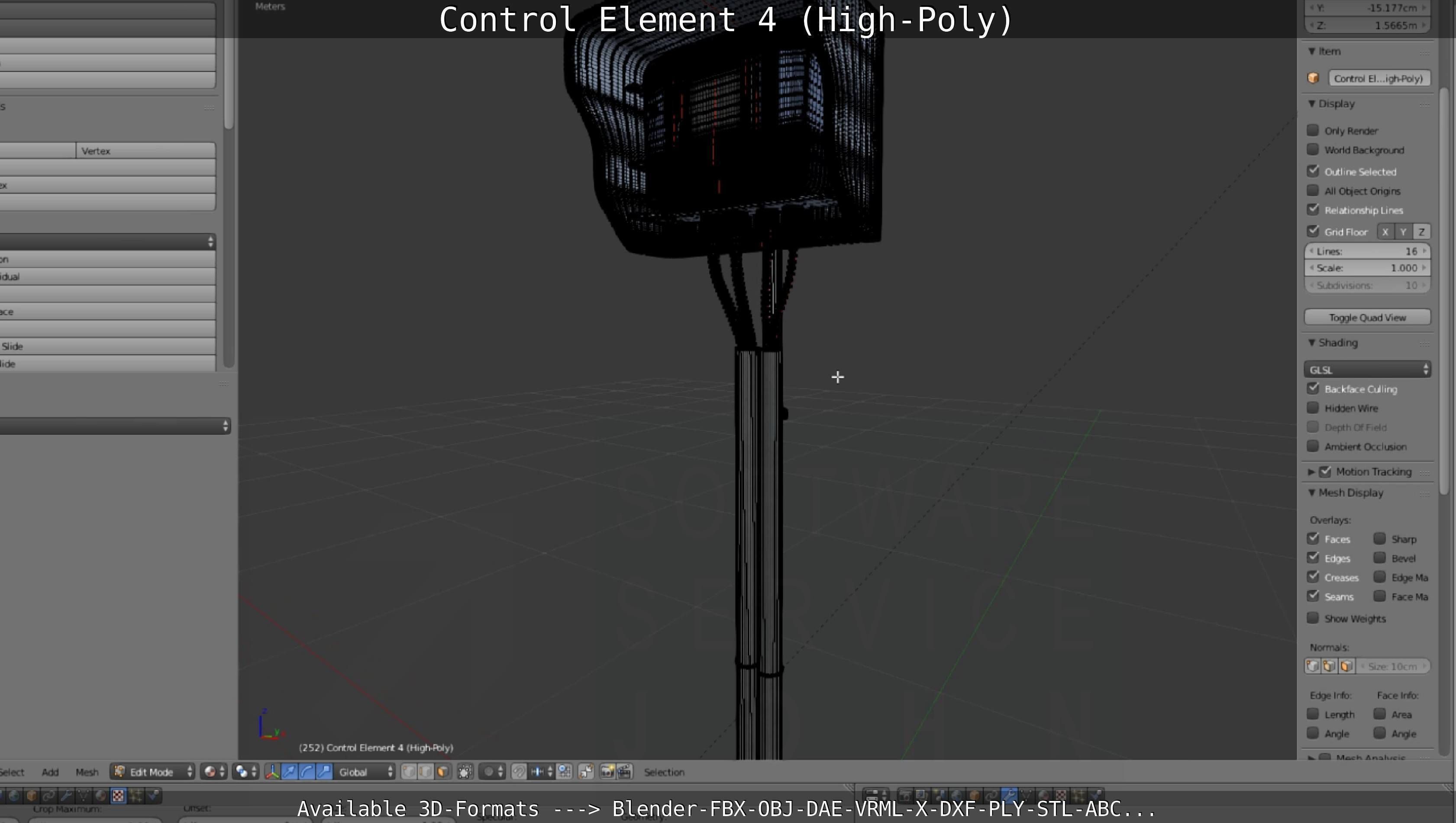 Control Element 4 High-Poly Version 3D model_141