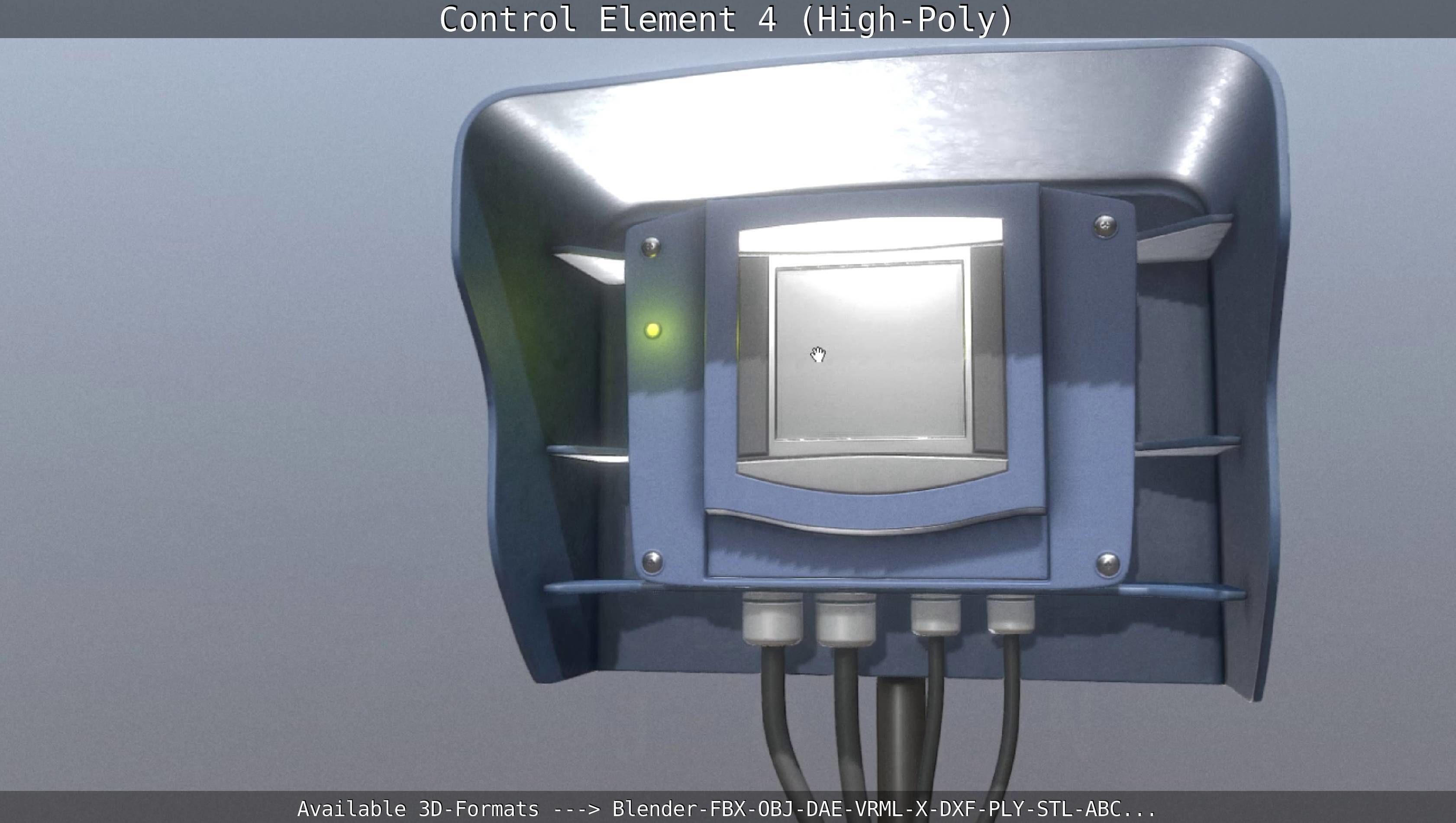 Control Element 4 High-Poly Version 3D model_37