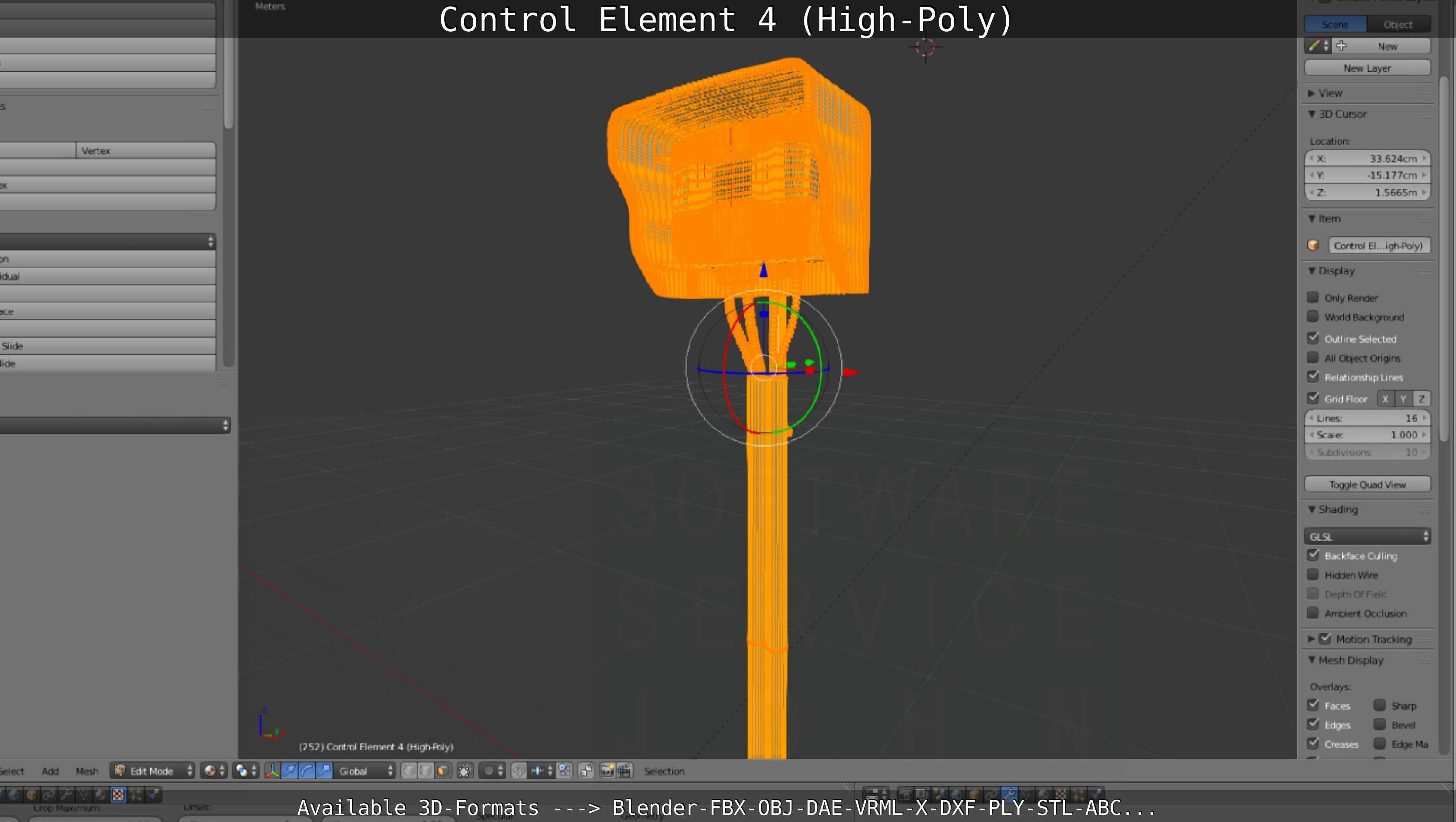 Control Element 4 High-Poly Version 3D model_148