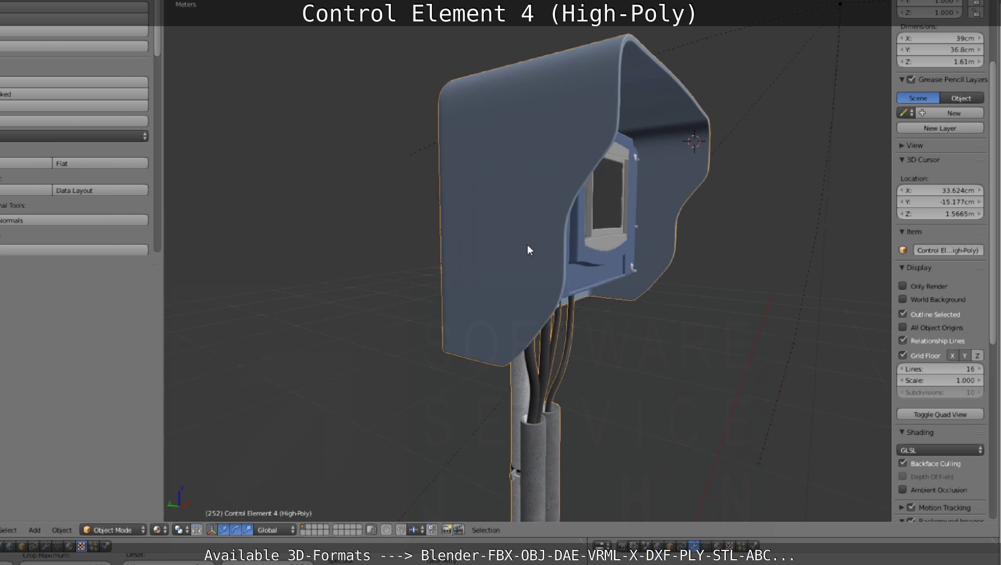 Control Element 4 High-Poly Version 3D model_92