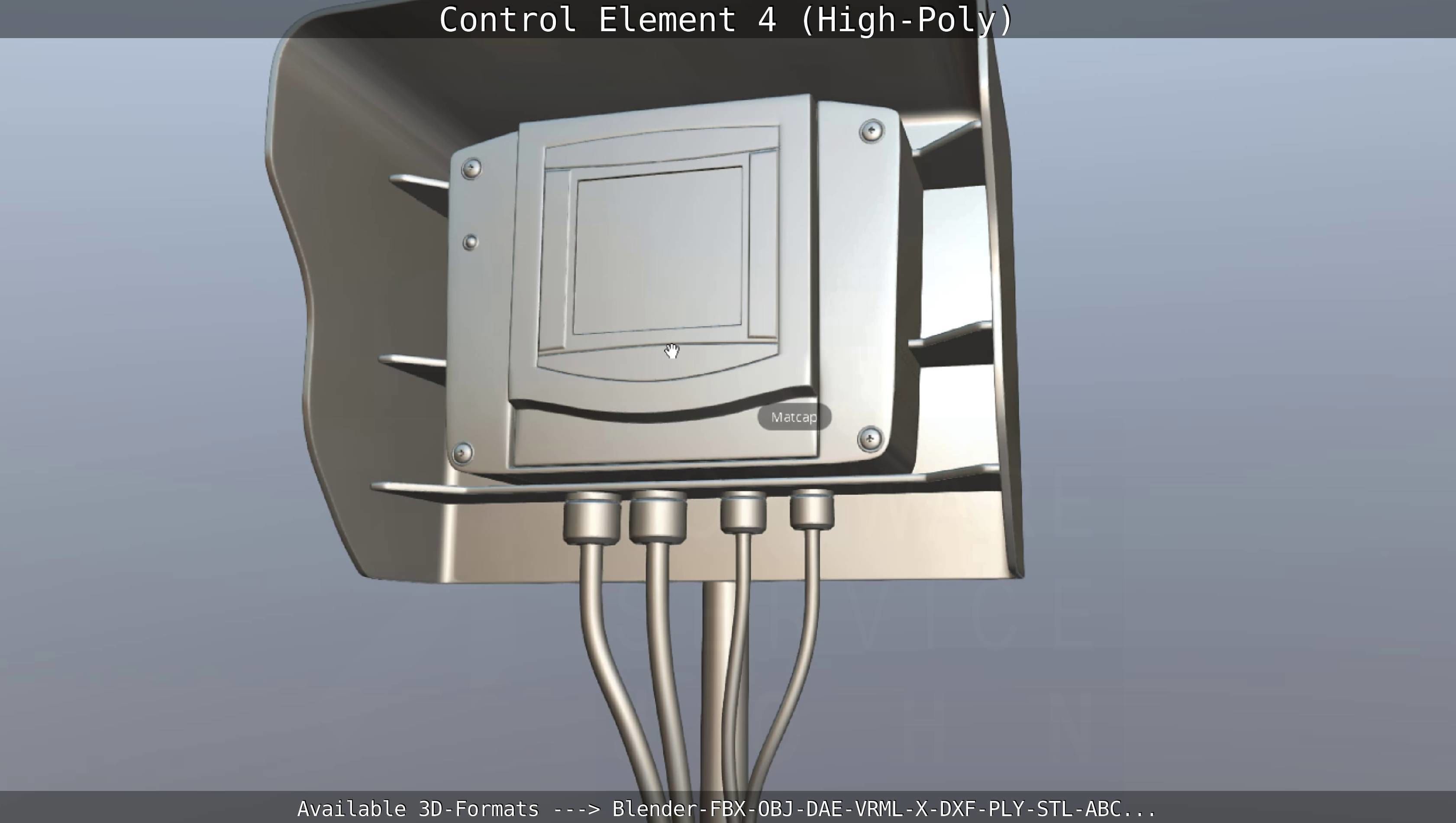 Control Element 4 High-Poly Version 3D model_123