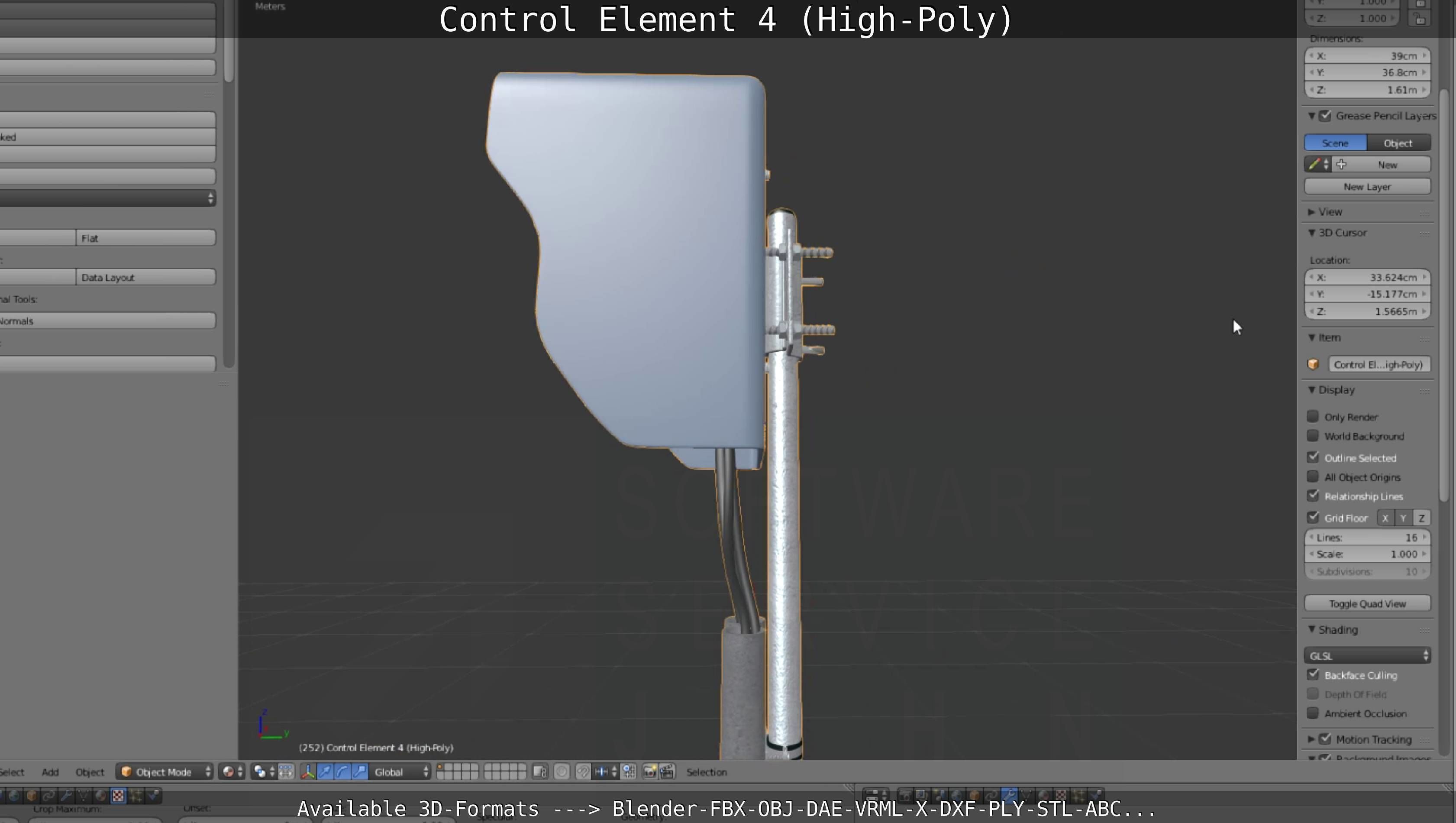 Control Element 4 High-Poly Version 3D model_96
