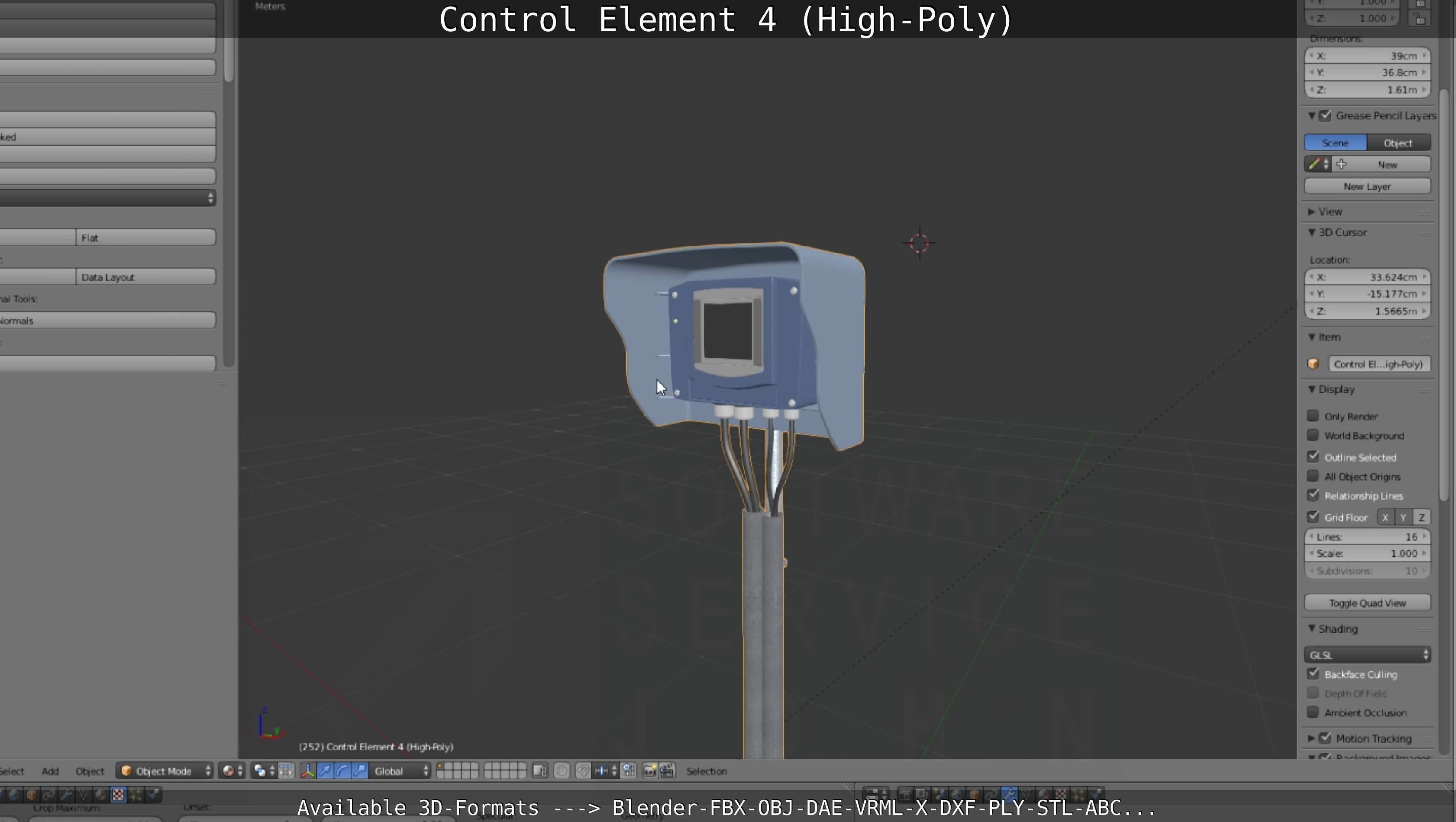 Control Element 4 High-Poly Version 3D model_122