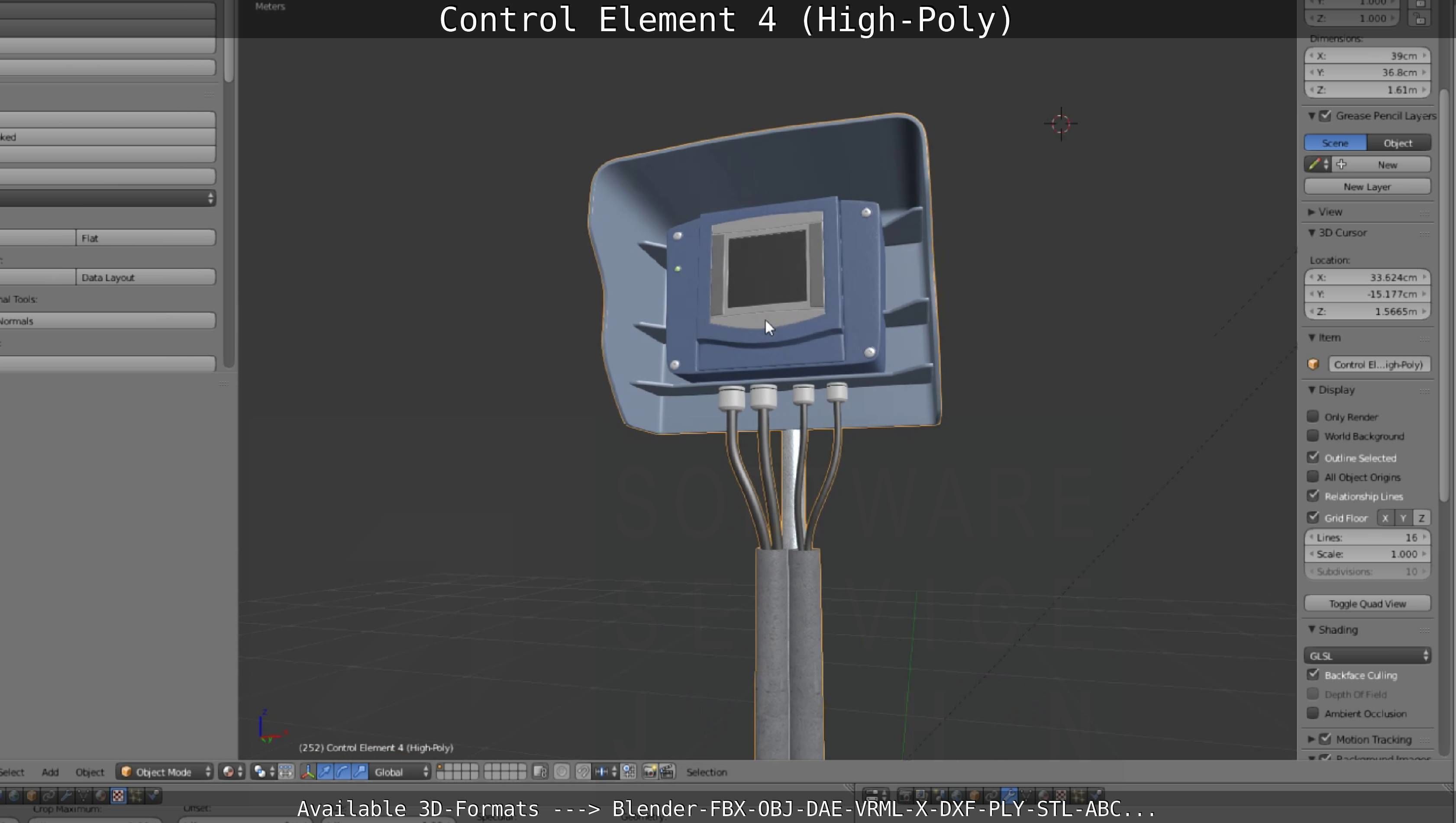 Control Element 4 High-Poly Version 3D model_86