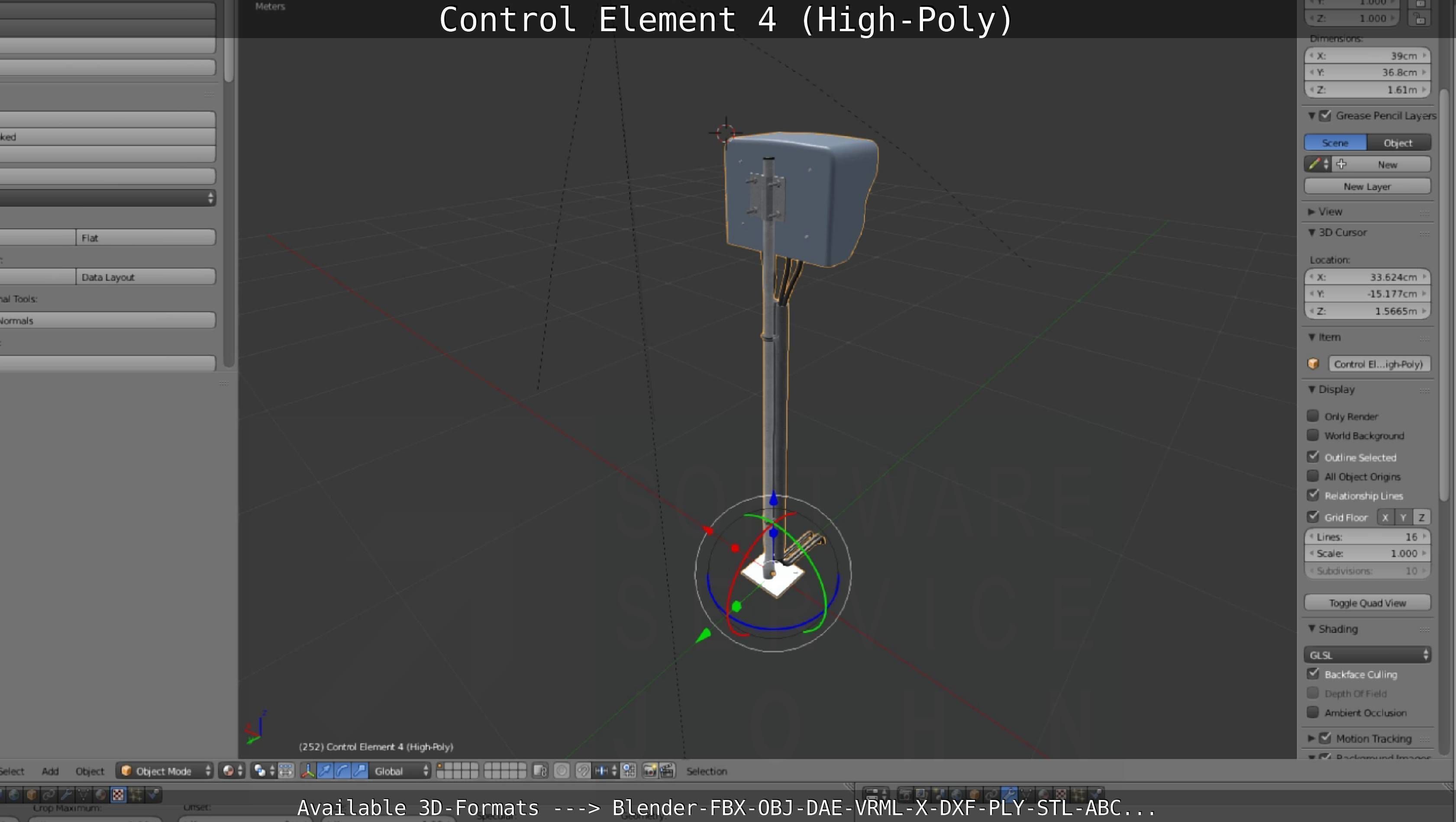 Control Element 4 High-Poly Version 3D model_56