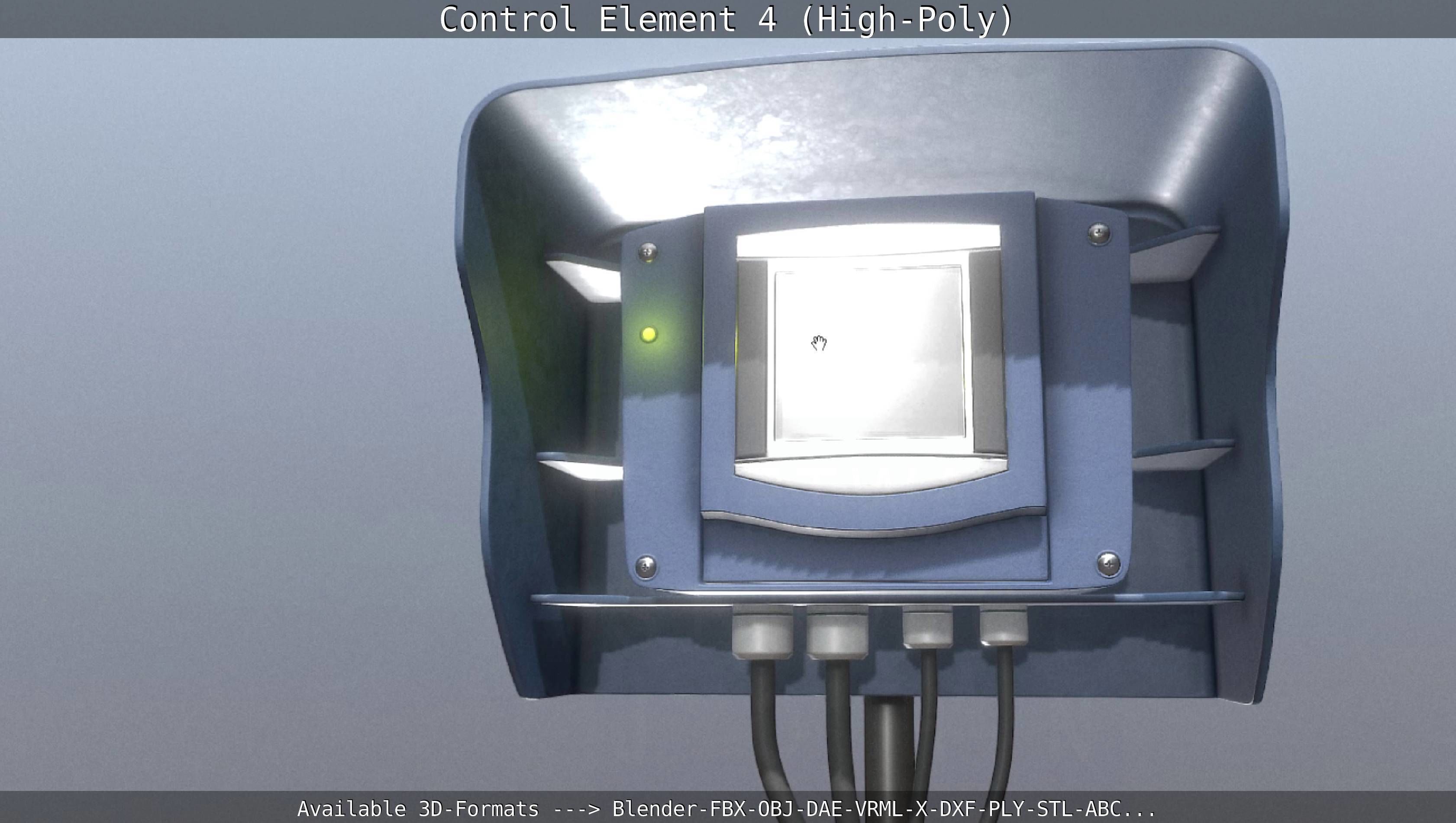 Control Element 4 High-Poly Version 3D model_33