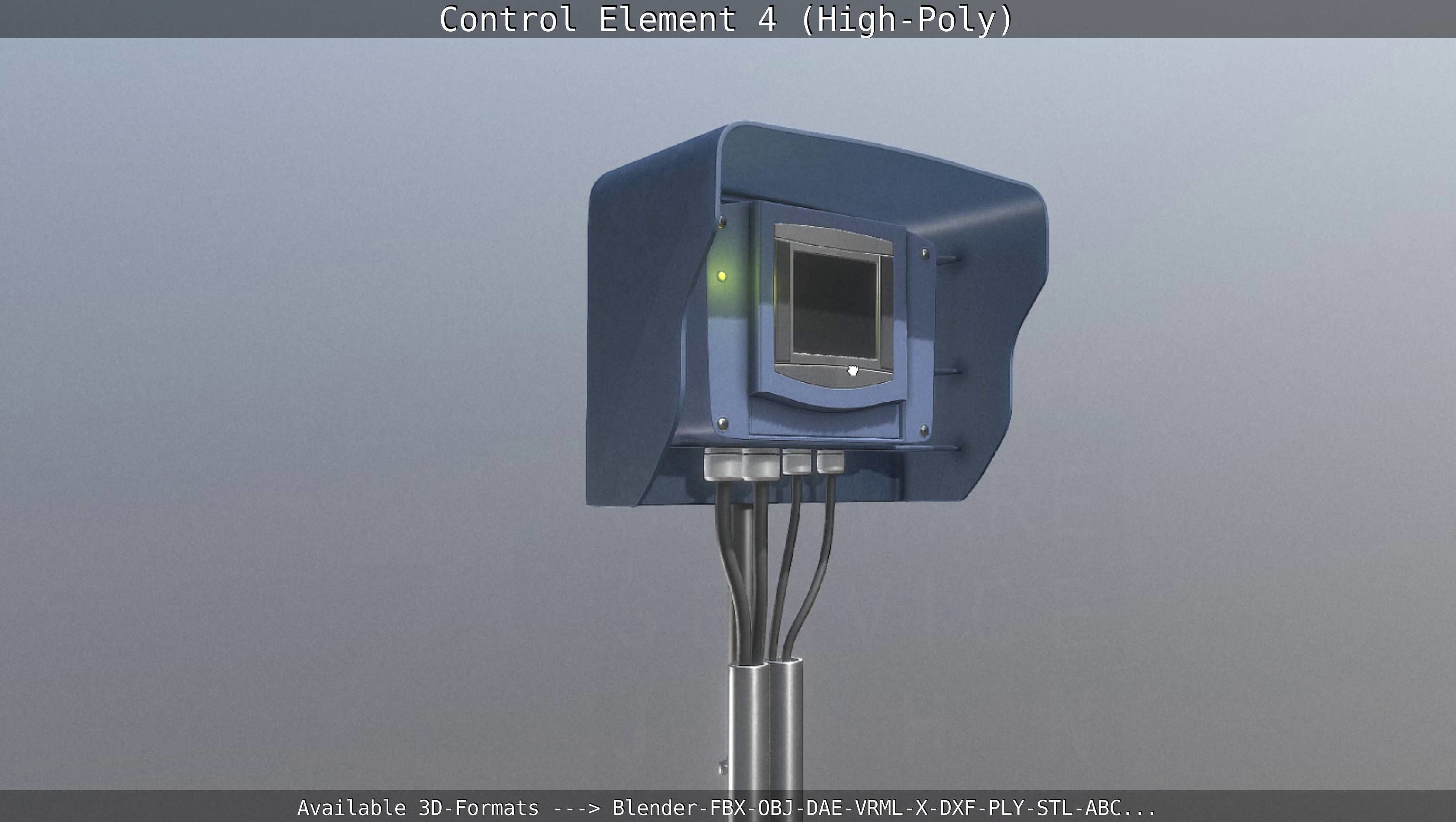 Control Element 4 High-Poly Version 3D model_15