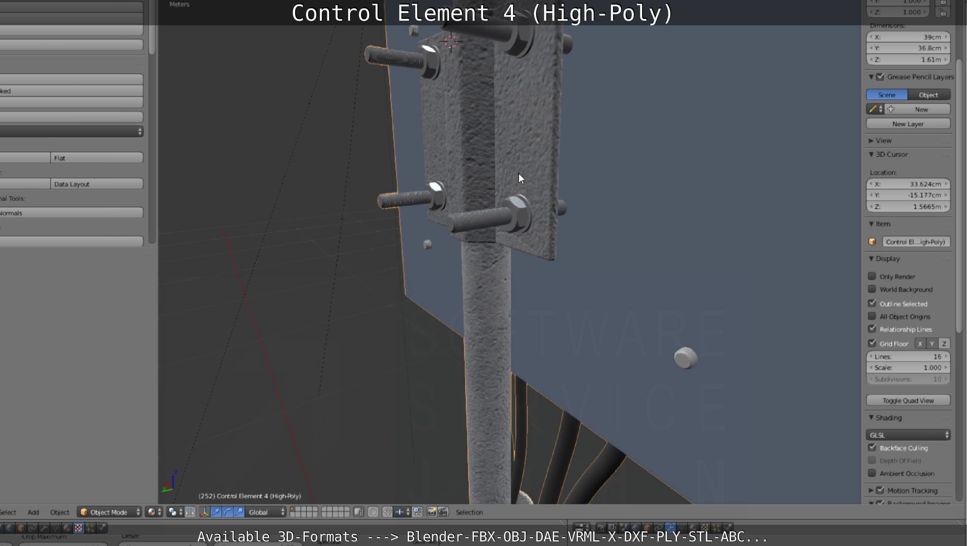 Control Element 4 High-Poly Version 3D model_103