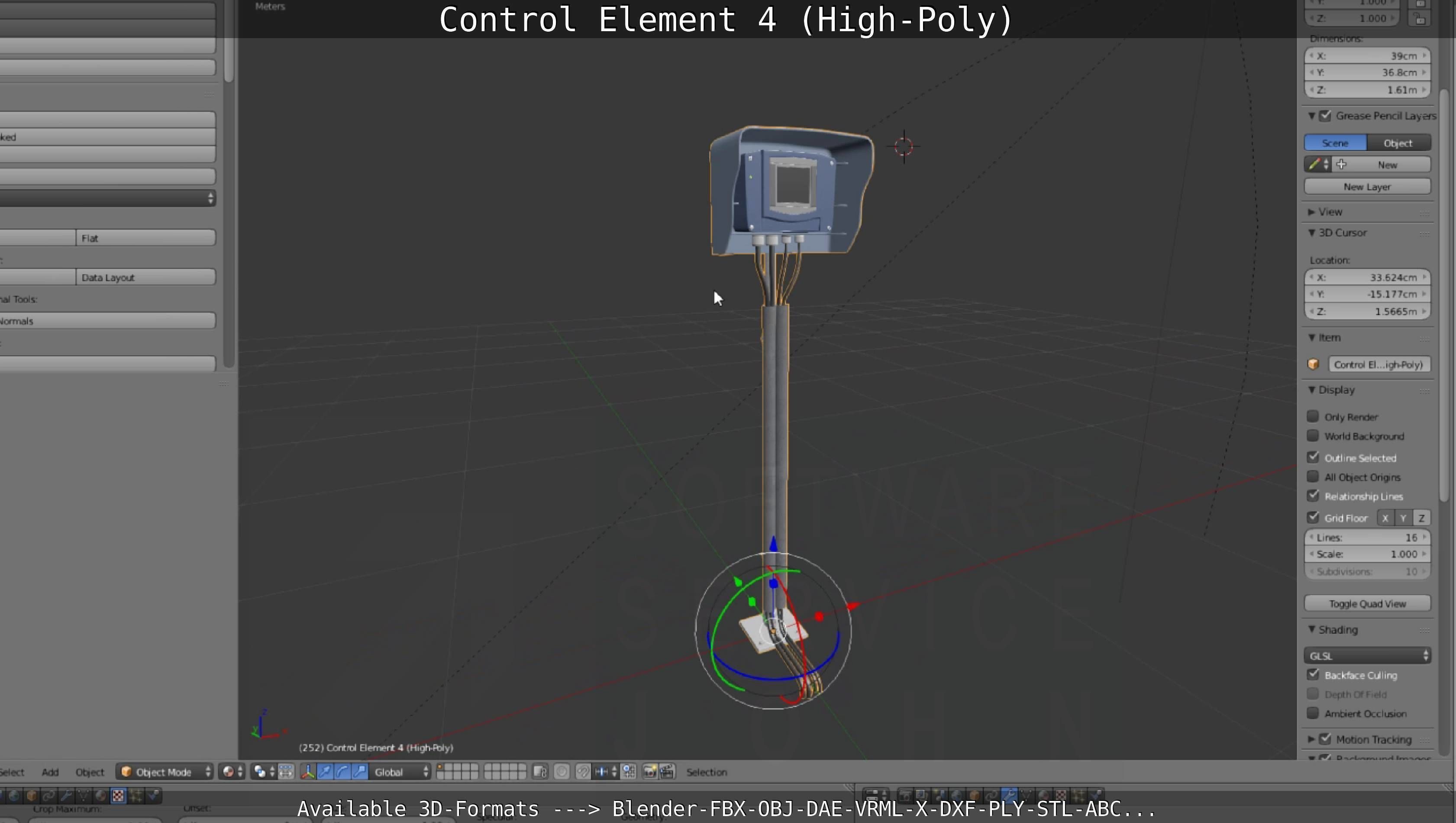 Control Element 4 High-Poly Version 3D model_74