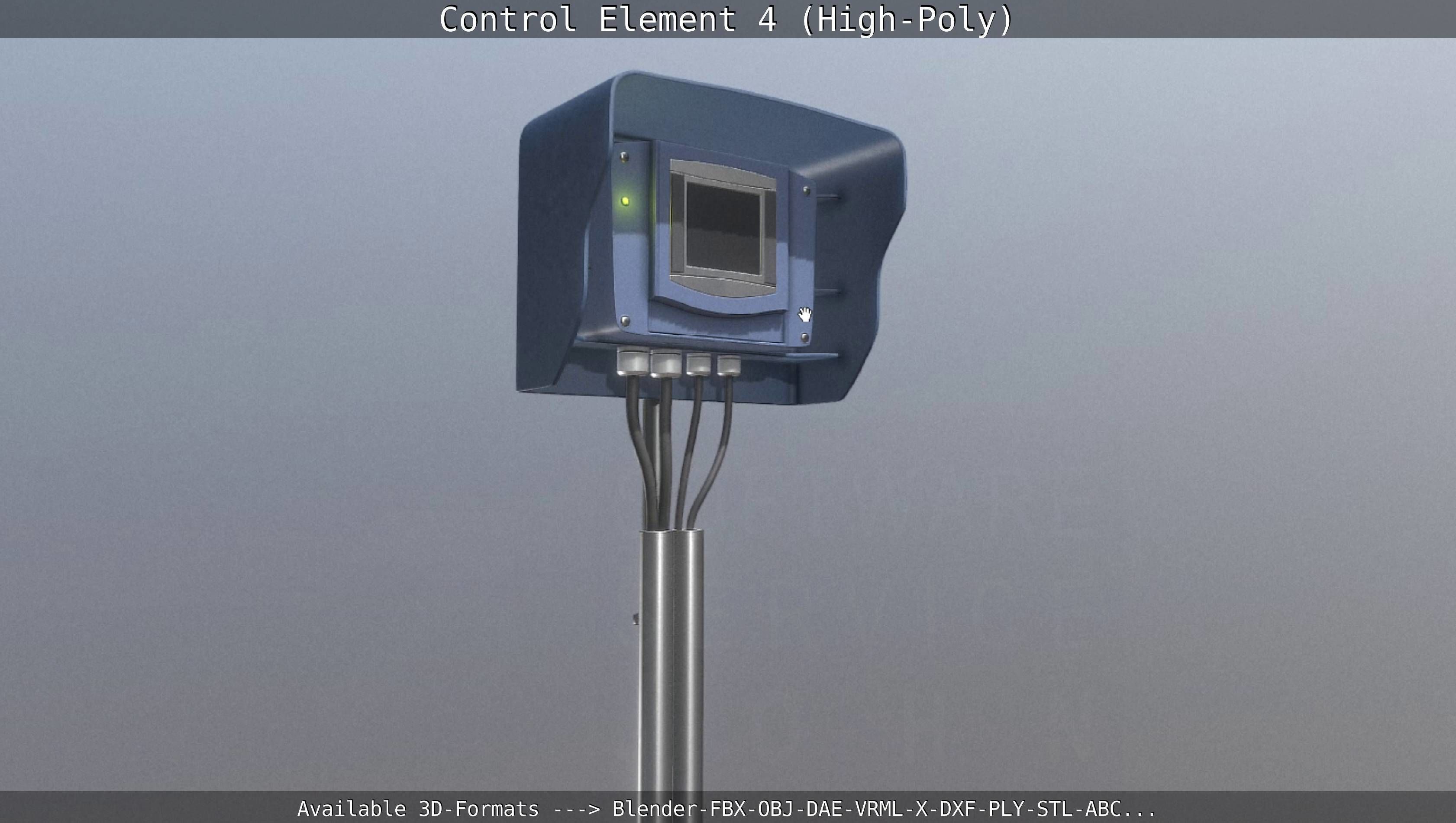 Control Element 4 High-Poly Version 3D model_36