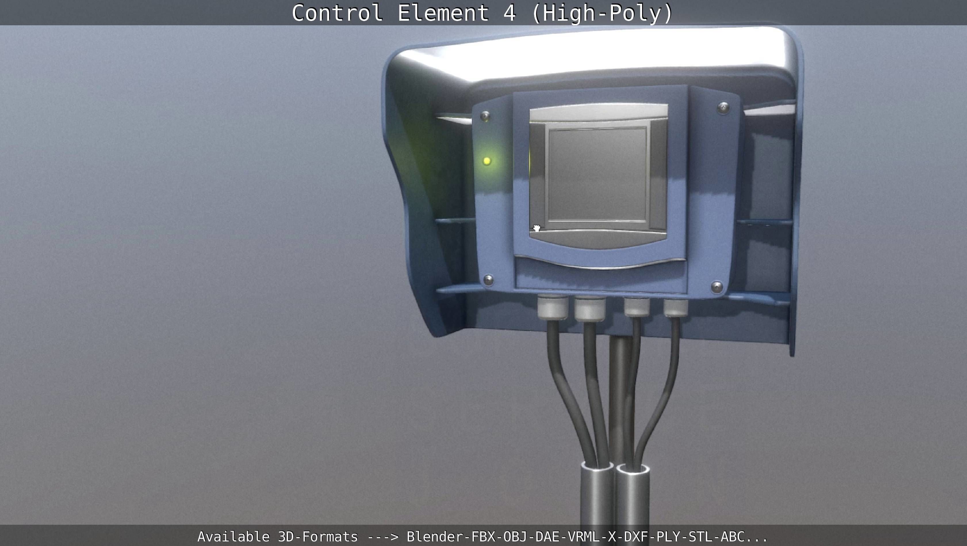 Control Element 4 High-Poly Version 3D model_29