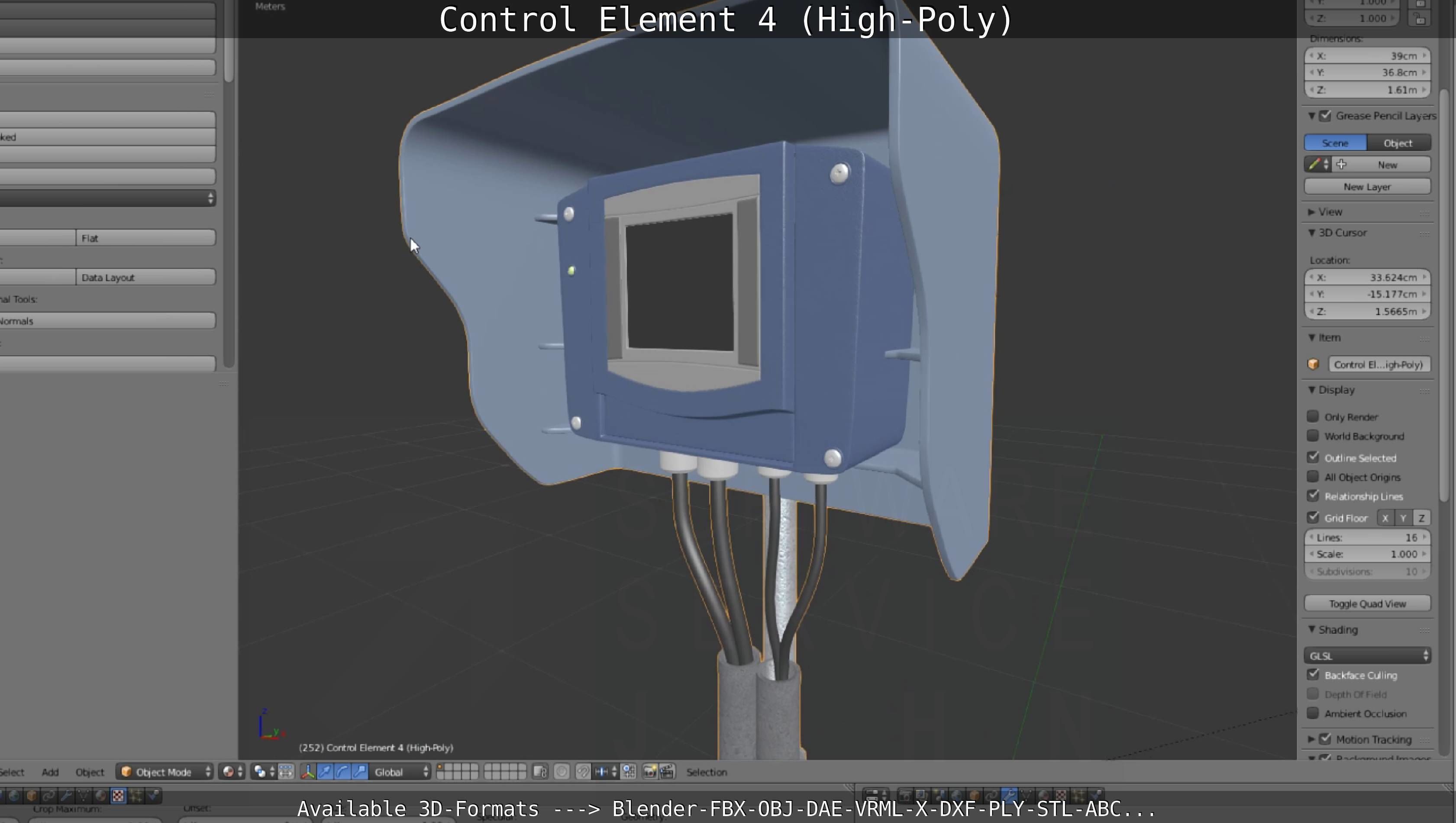 Control Element 4 High-Poly Version 3D model_119