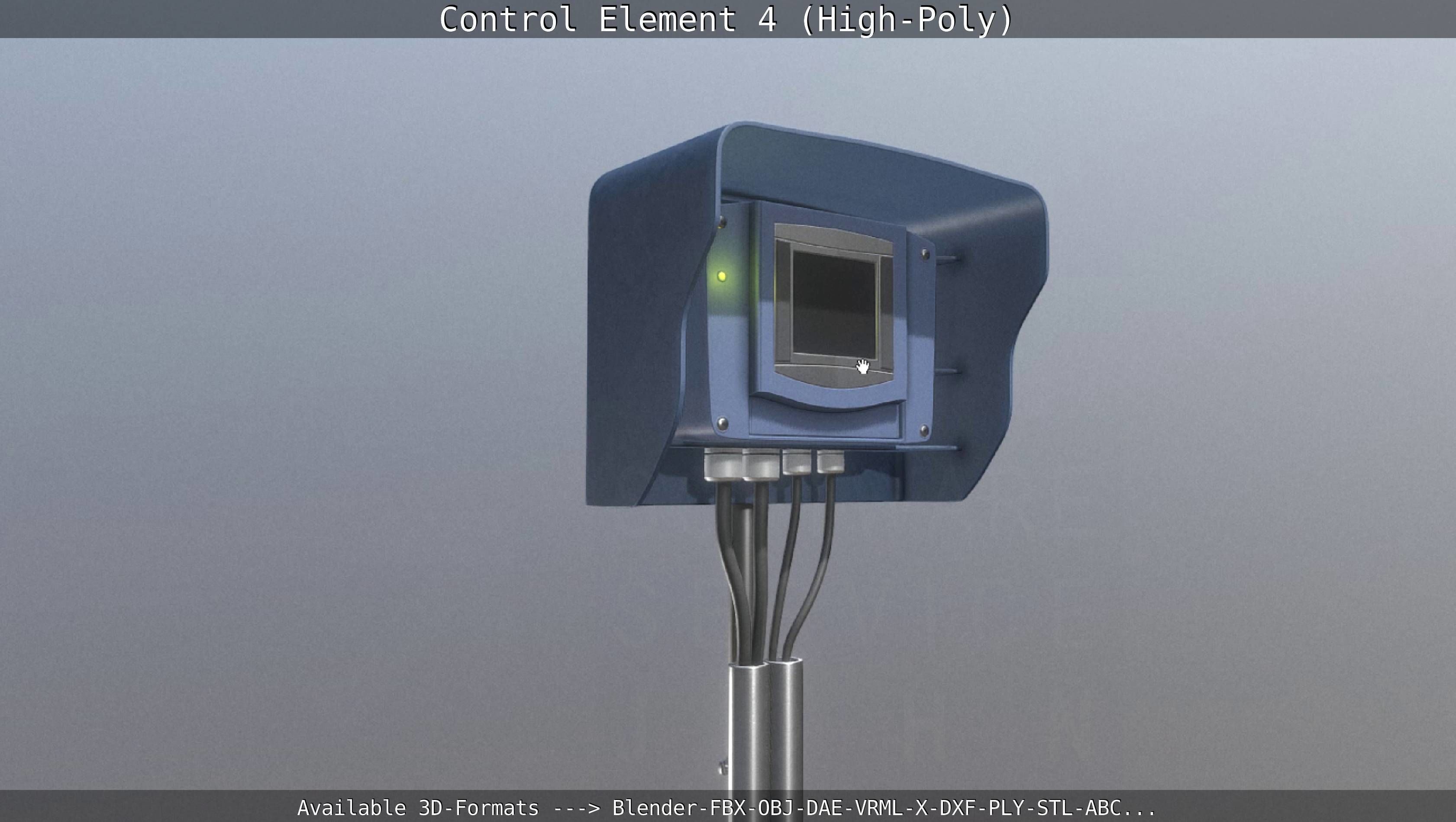 Control Element 4 High-Poly Version 3D model_44