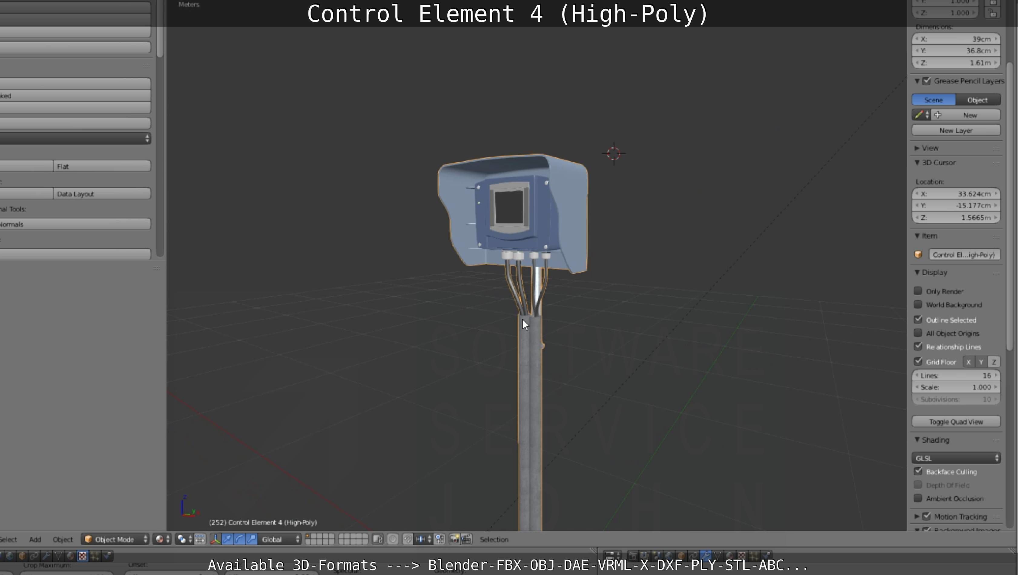 Control Element 4 High-Poly Version 3D model_126