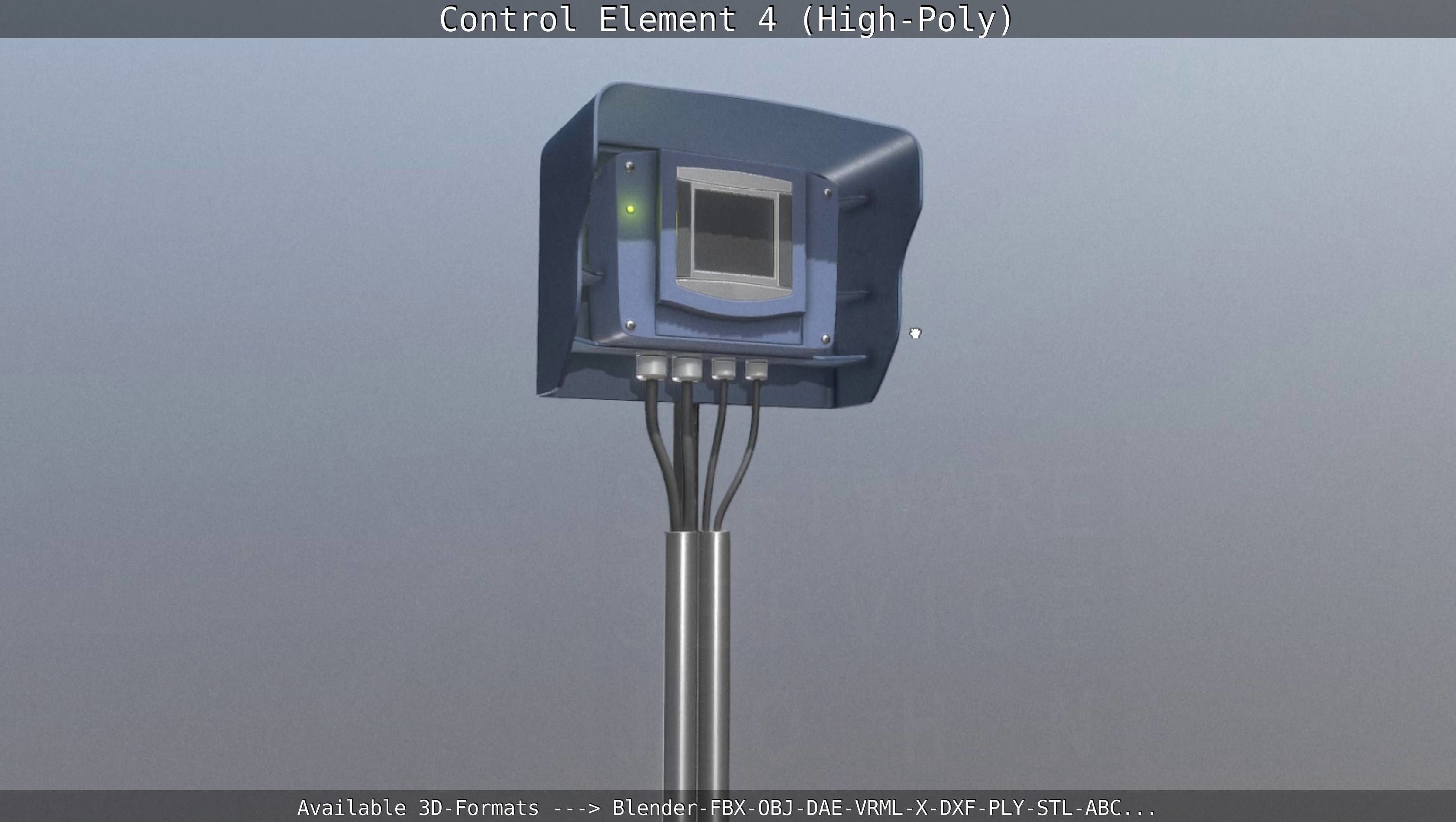 Control Element 4 High-Poly Version 3D model_32