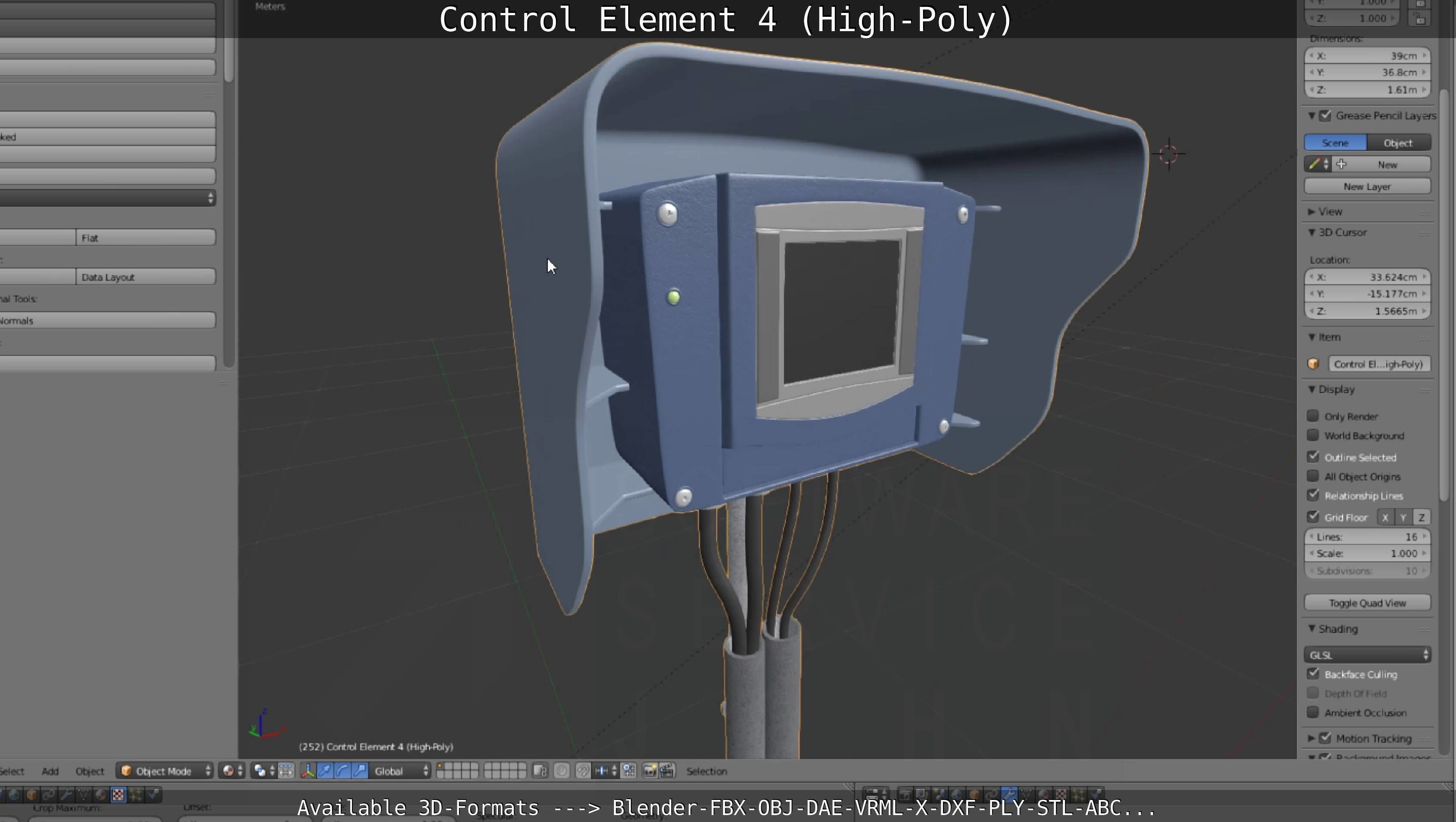 Control Element 4 High-Poly Version 3D model_121