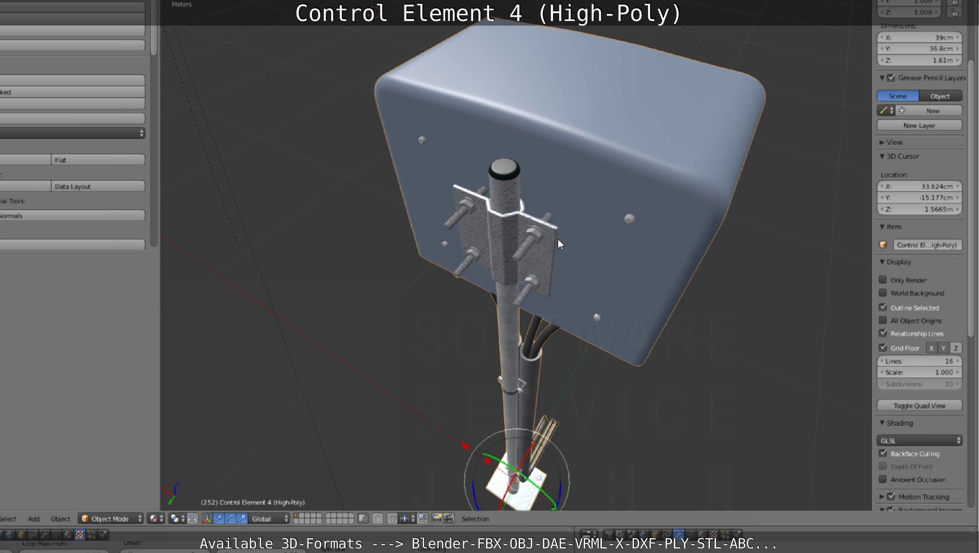 Control Element 4 High-Poly Version 3D model_109