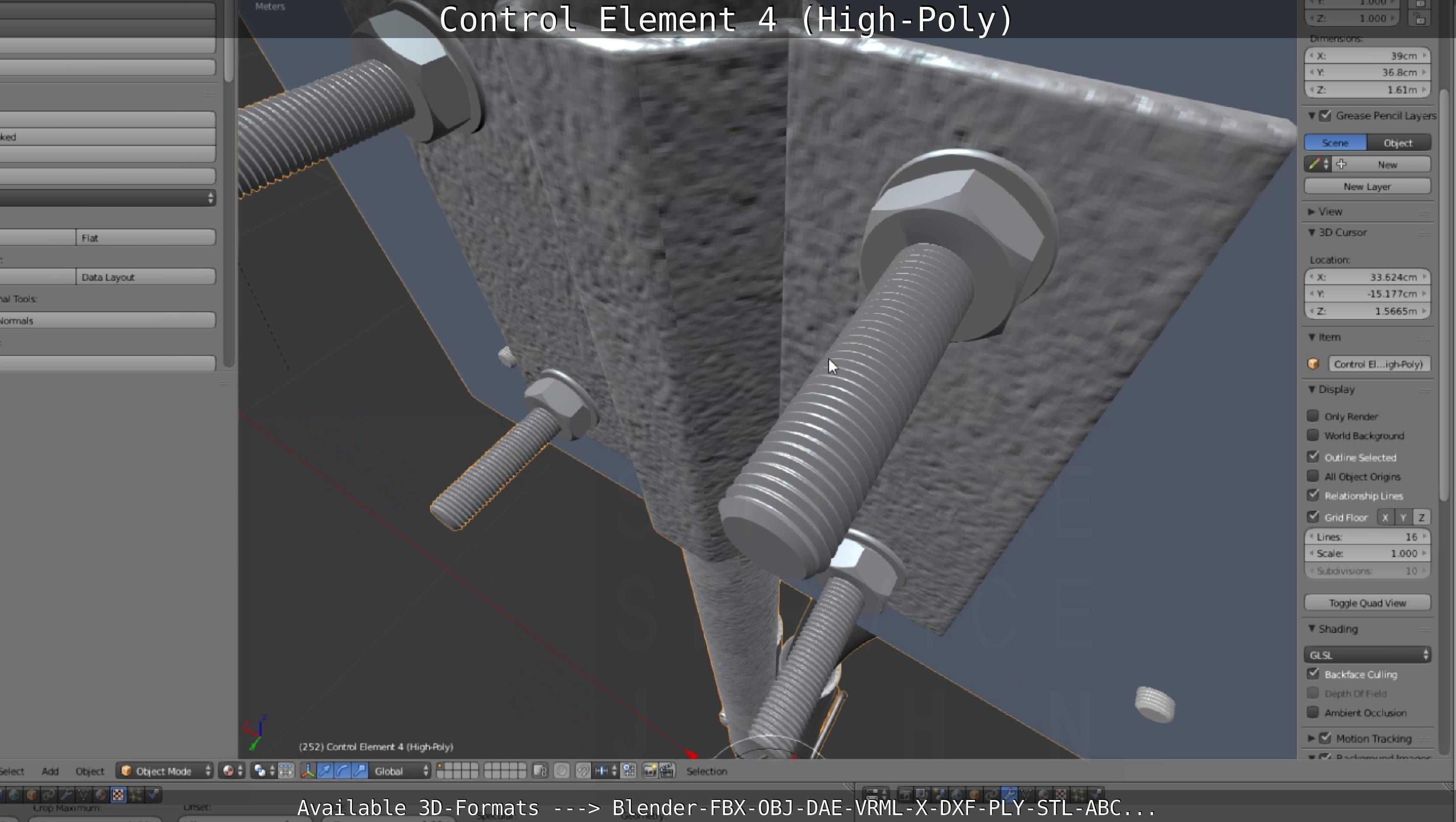 Control Element 4 High-Poly Version 3D model_113