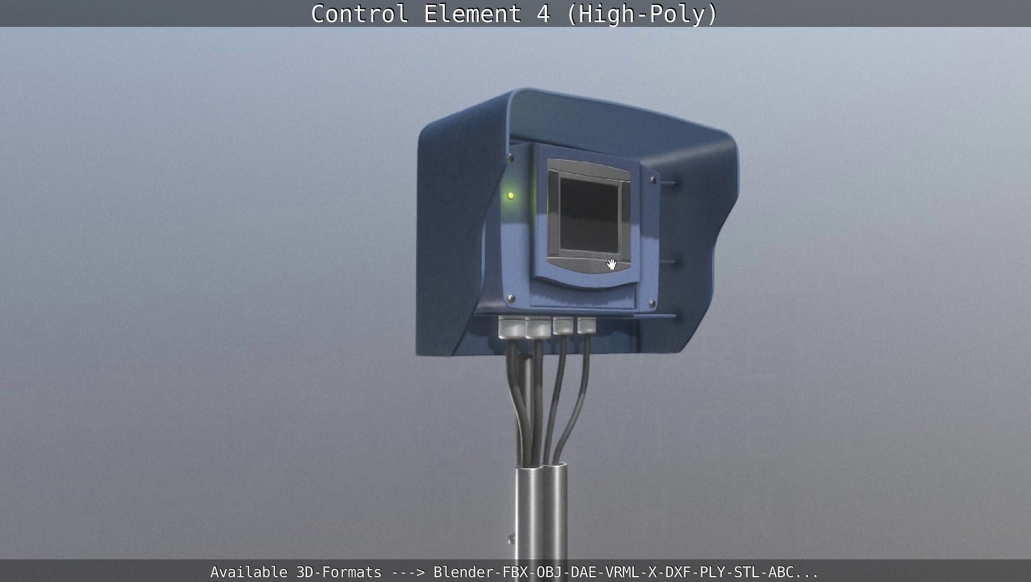 Control Element 4 High-Poly Version 3D model_41