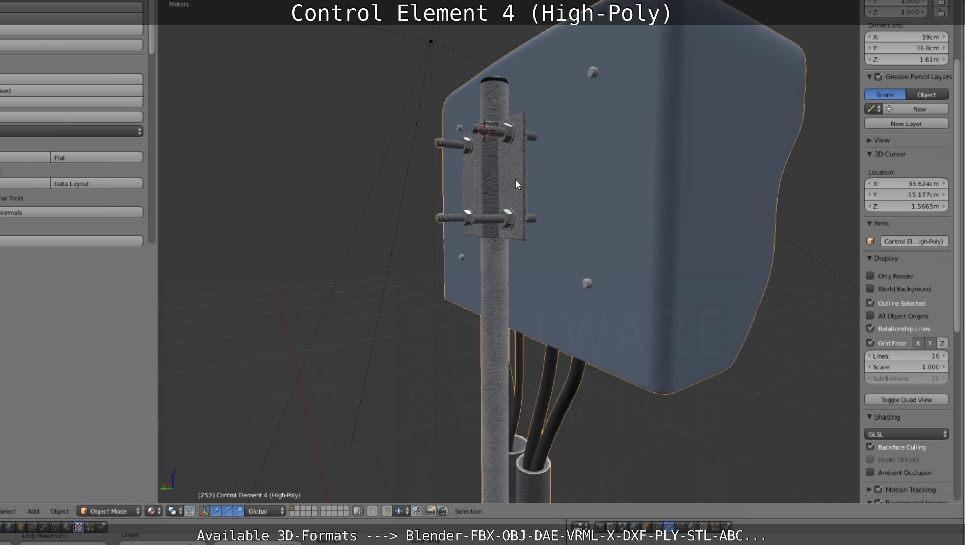 Control Element 4 High-Poly Version 3D model_102
