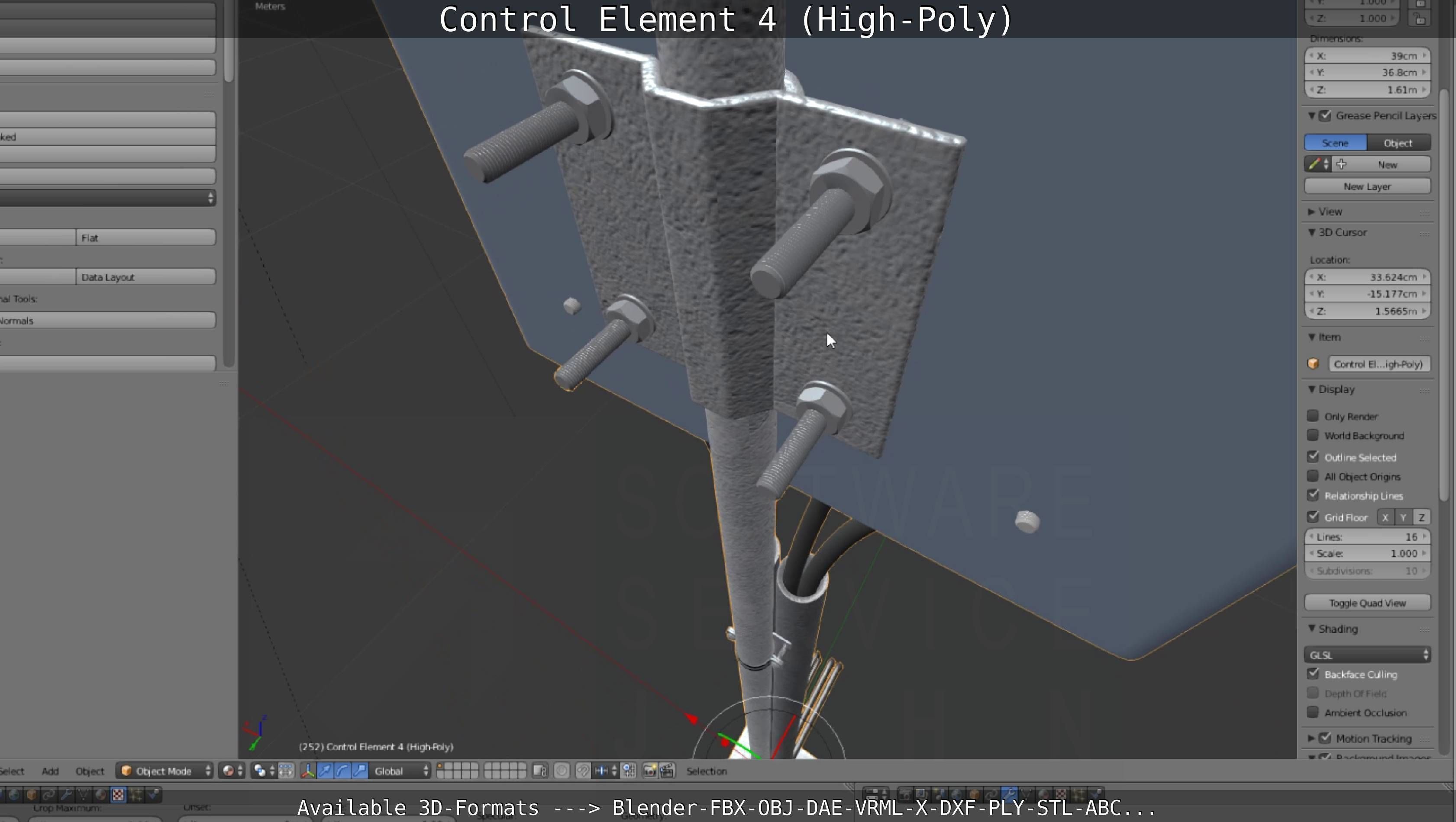 Control Element 4 High-Poly Version 3D model_107