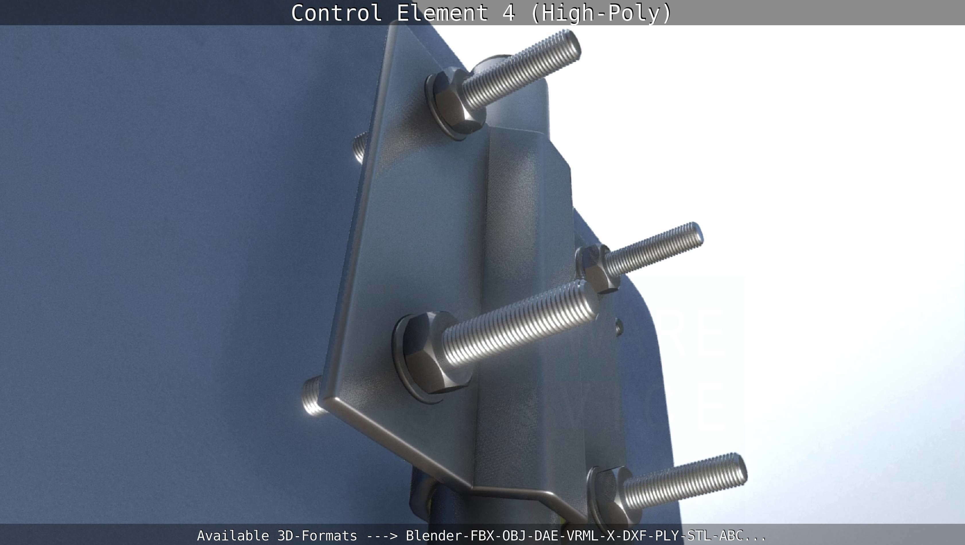 Control Element 4 High-Poly Version 3D model_3
