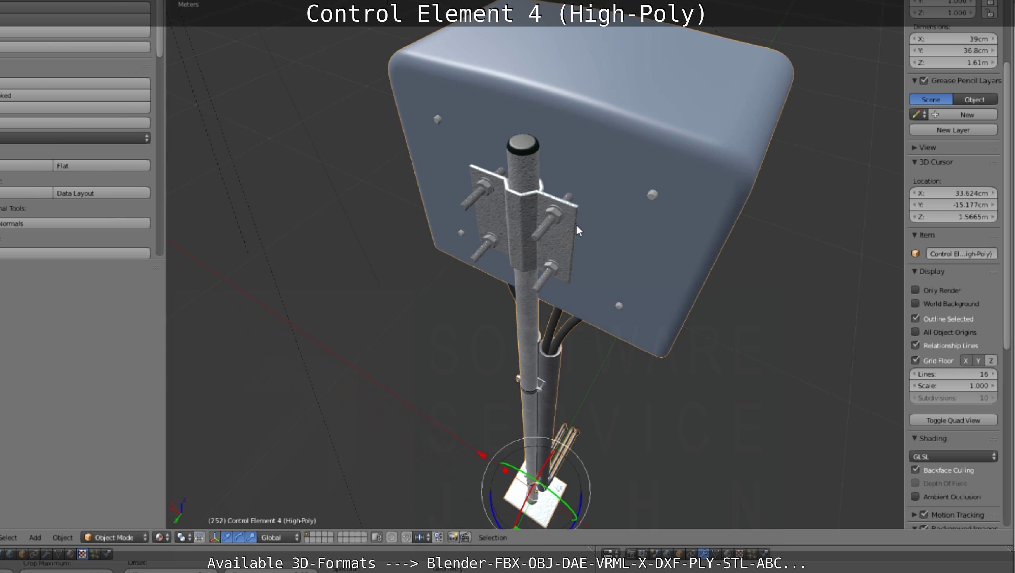 Control Element 4 High-Poly Version 3D model_108