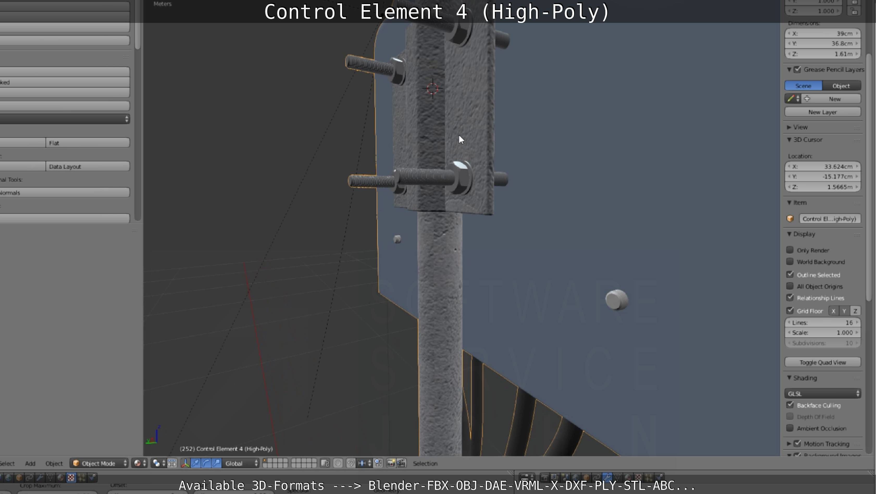 Control Element 4 High-Poly Version 3D model_104