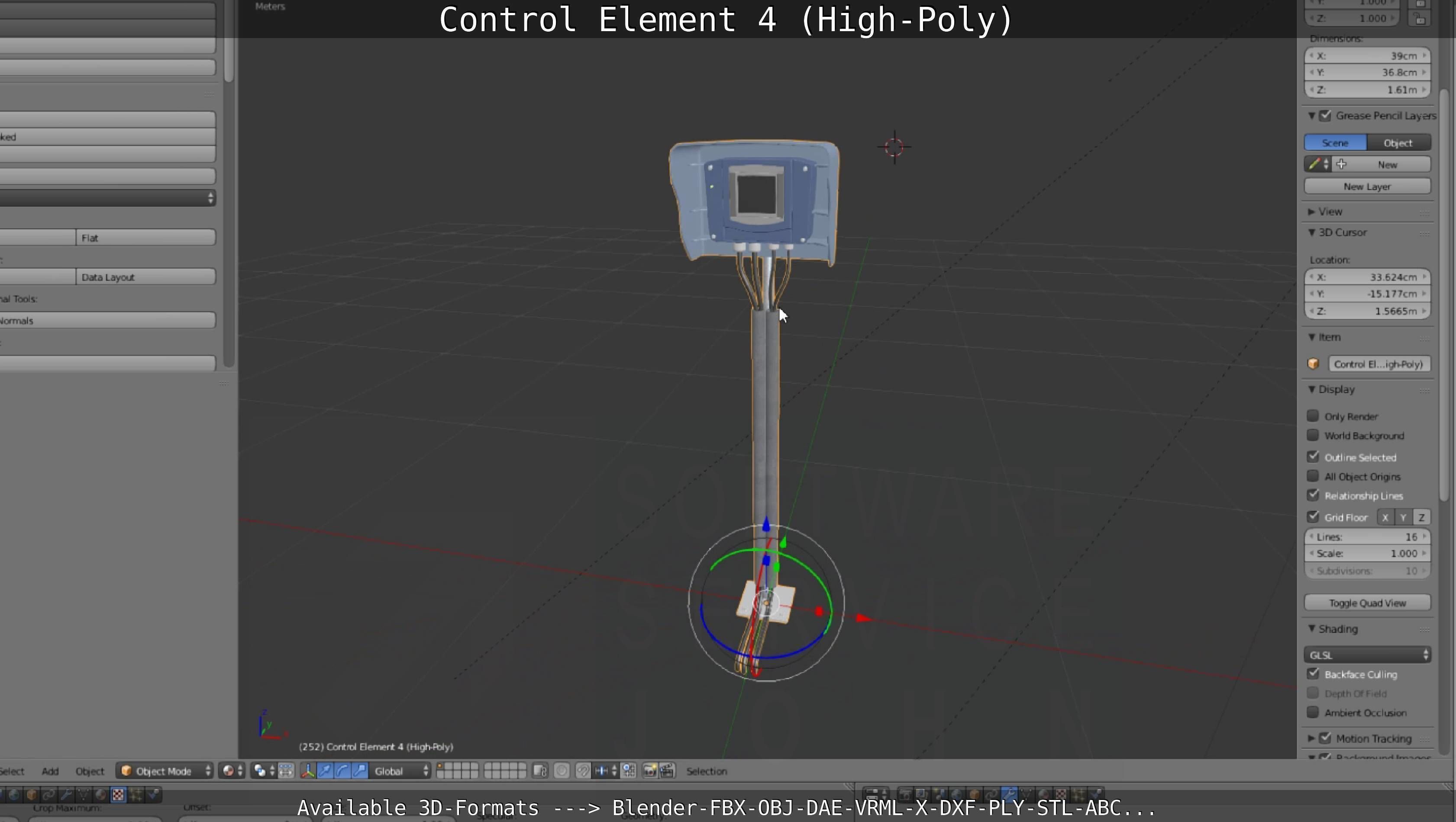 Control Element 4 High-Poly Version 3D model_79