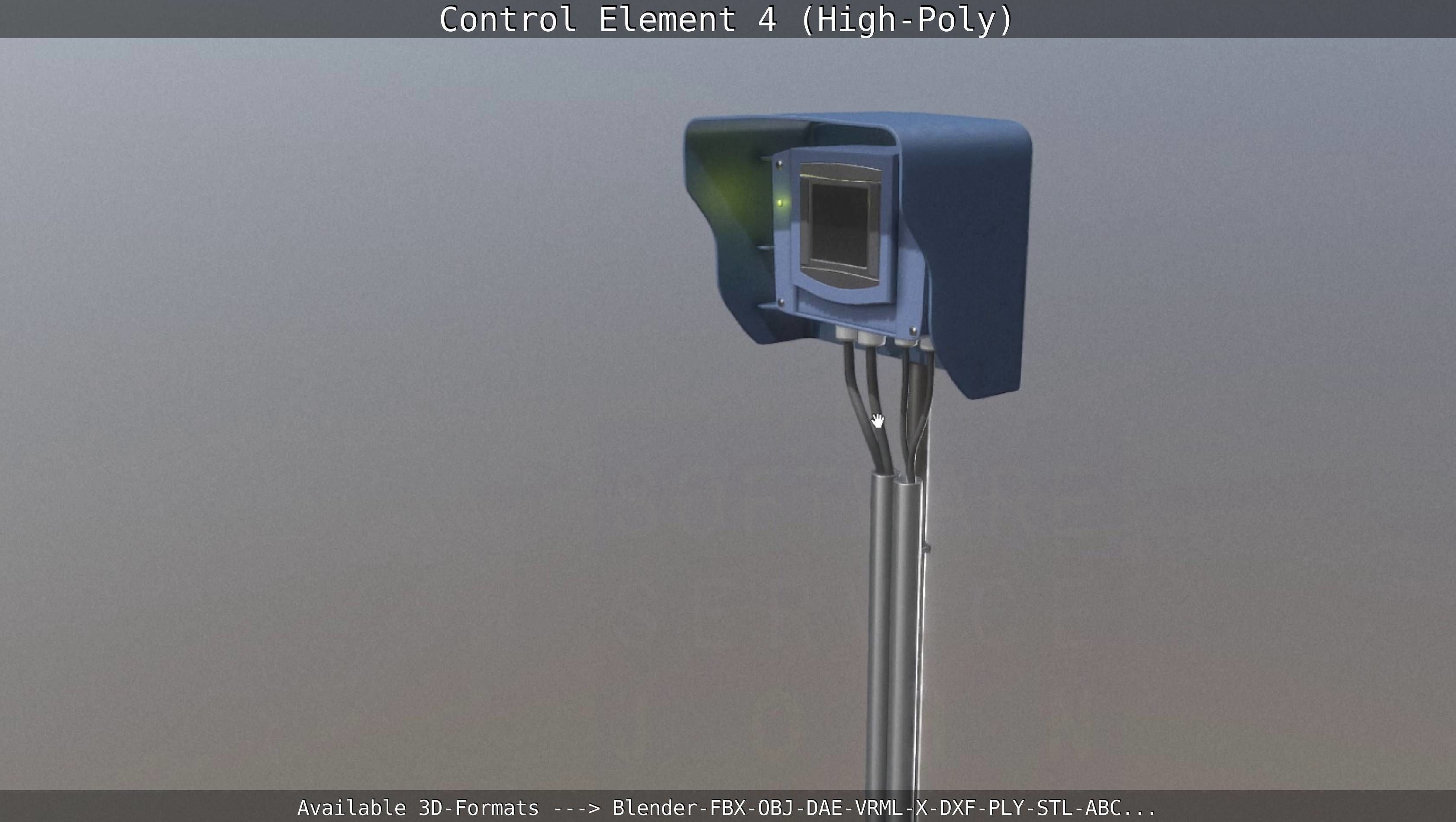 Control Element 4 High-Poly Version 3D model_31