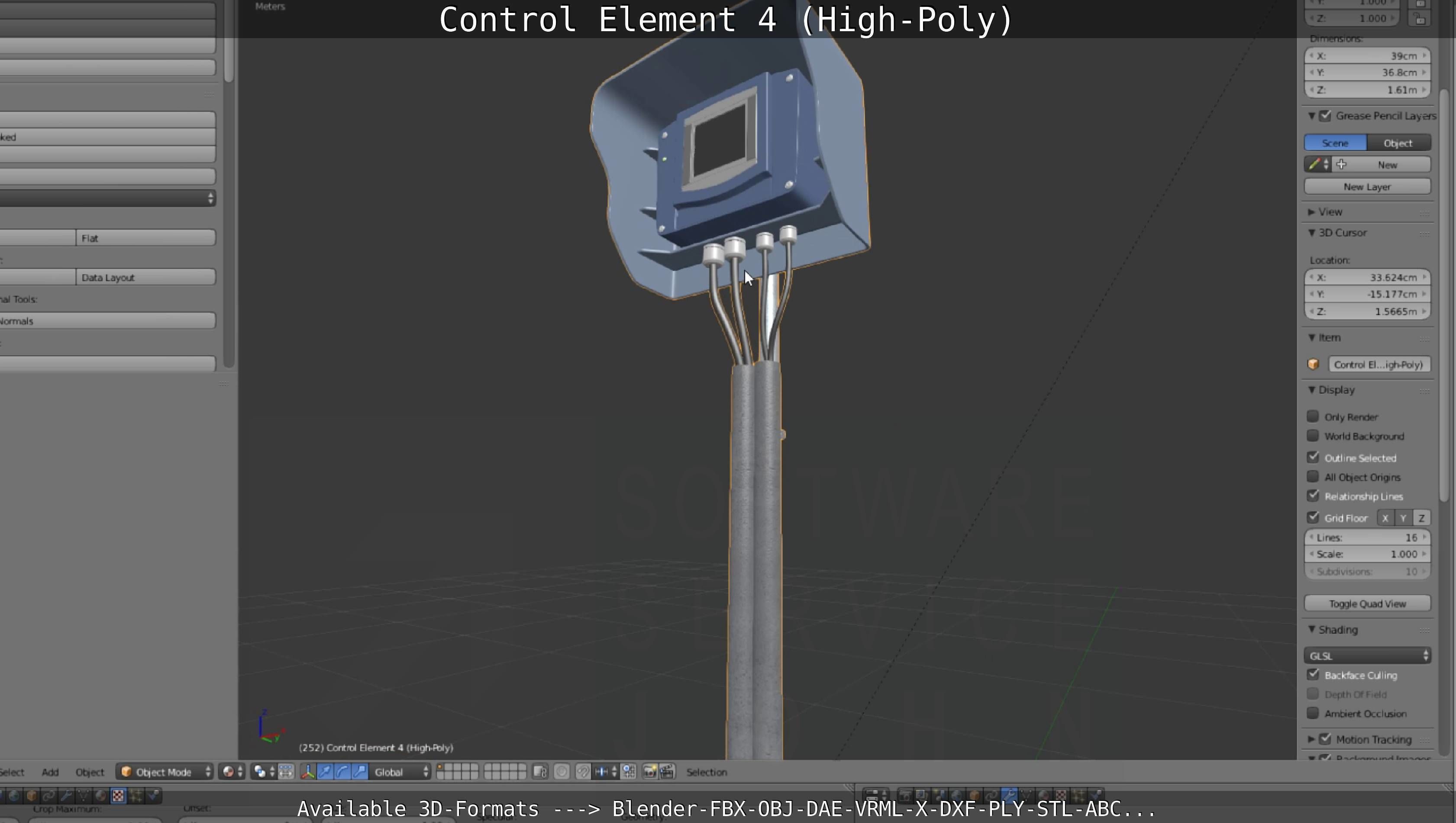 Control Element 4 High-Poly Version 3D model_83