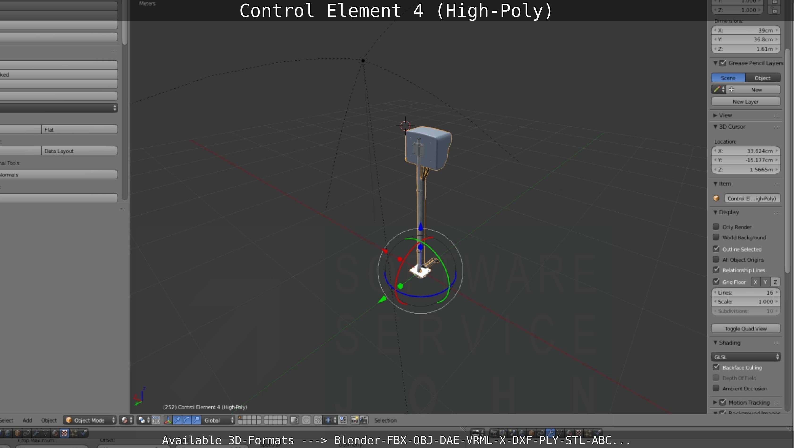 Control Element 4 High-Poly Version 3D model_64