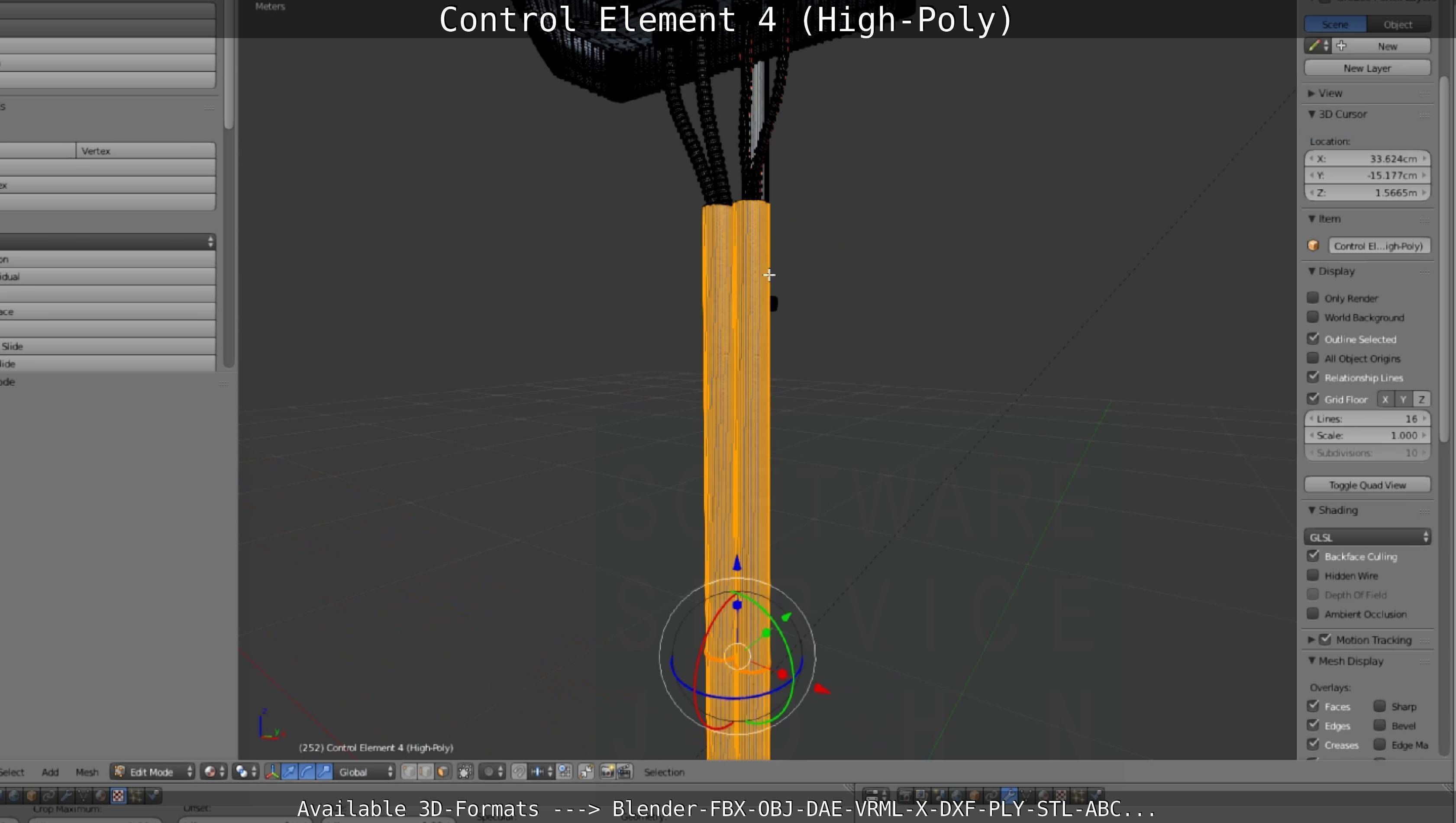Control Element 4 High-Poly Version 3D model_133