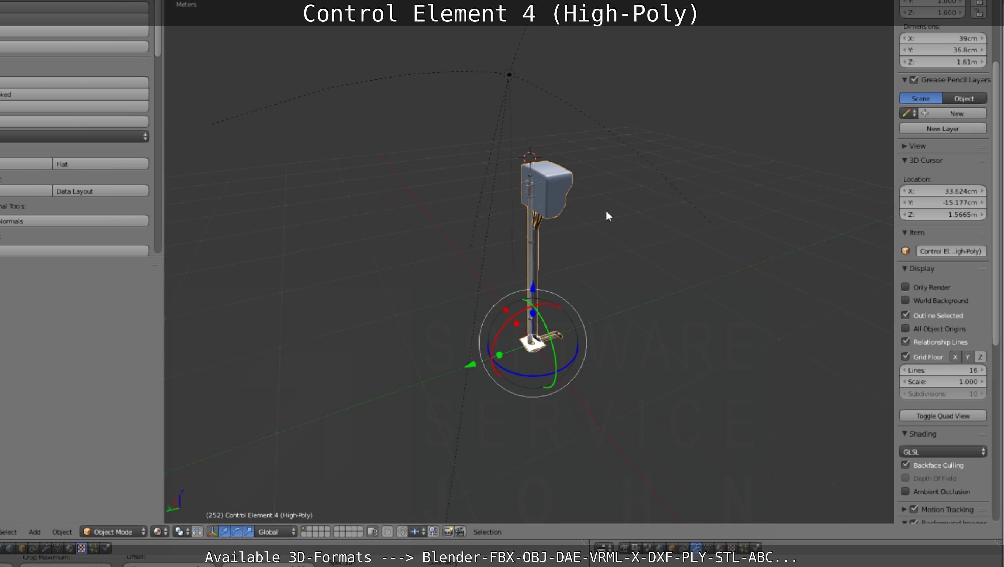 Control Element 4 High-Poly Version 3D model_70