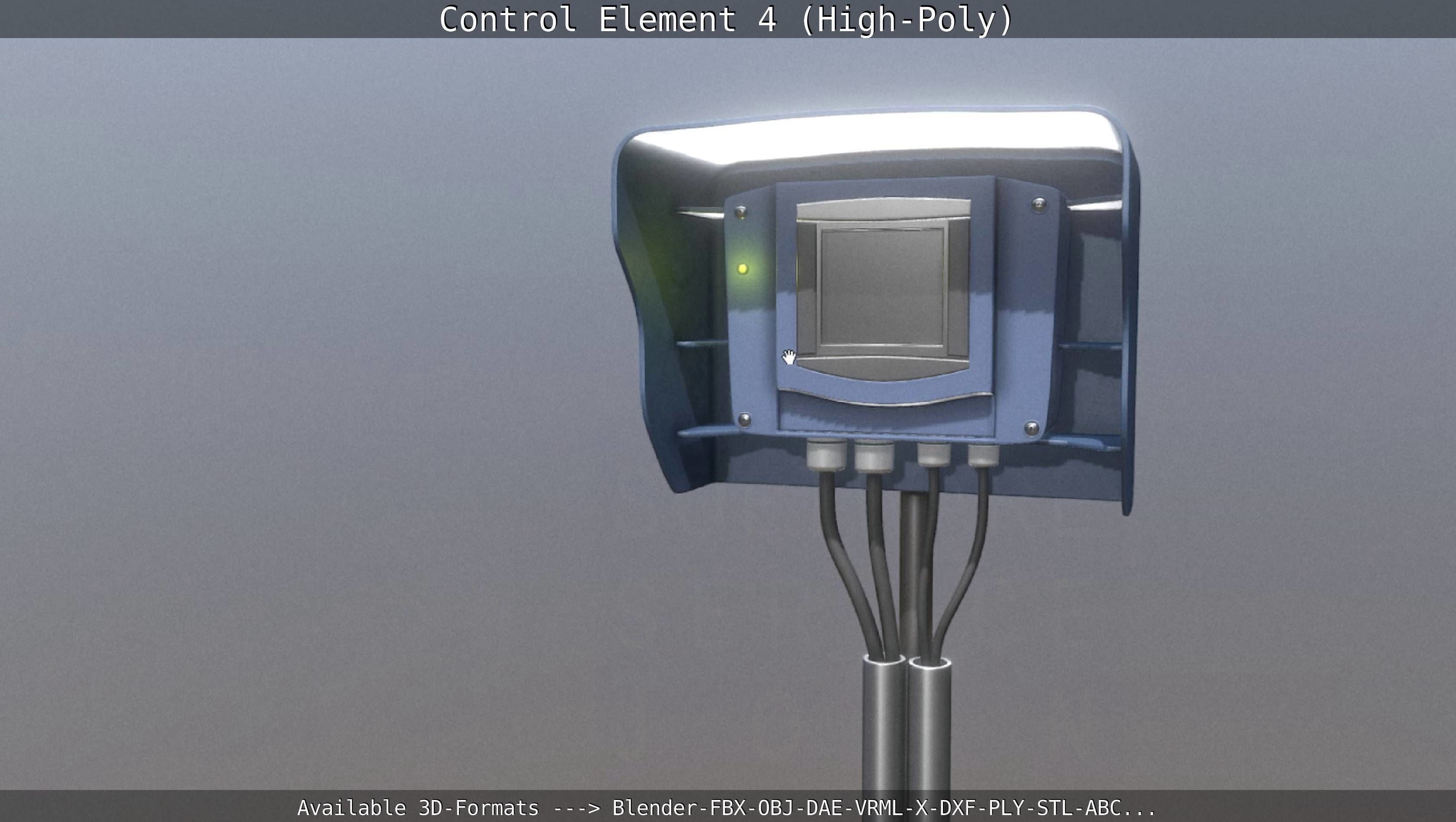 Control Element 4 High-Poly Version 3D model_21