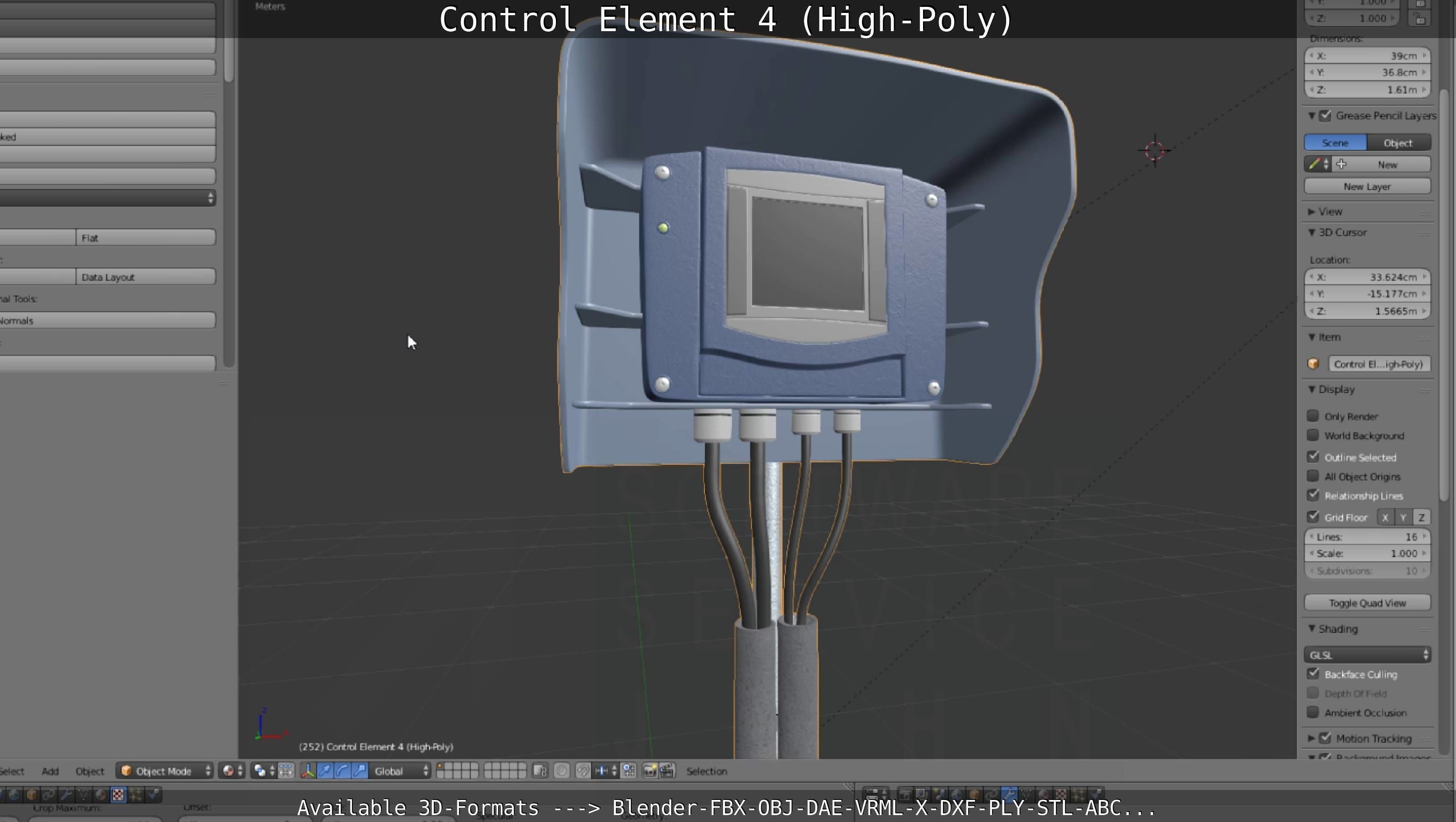 Control Element 4 High-Poly Version 3D model_100