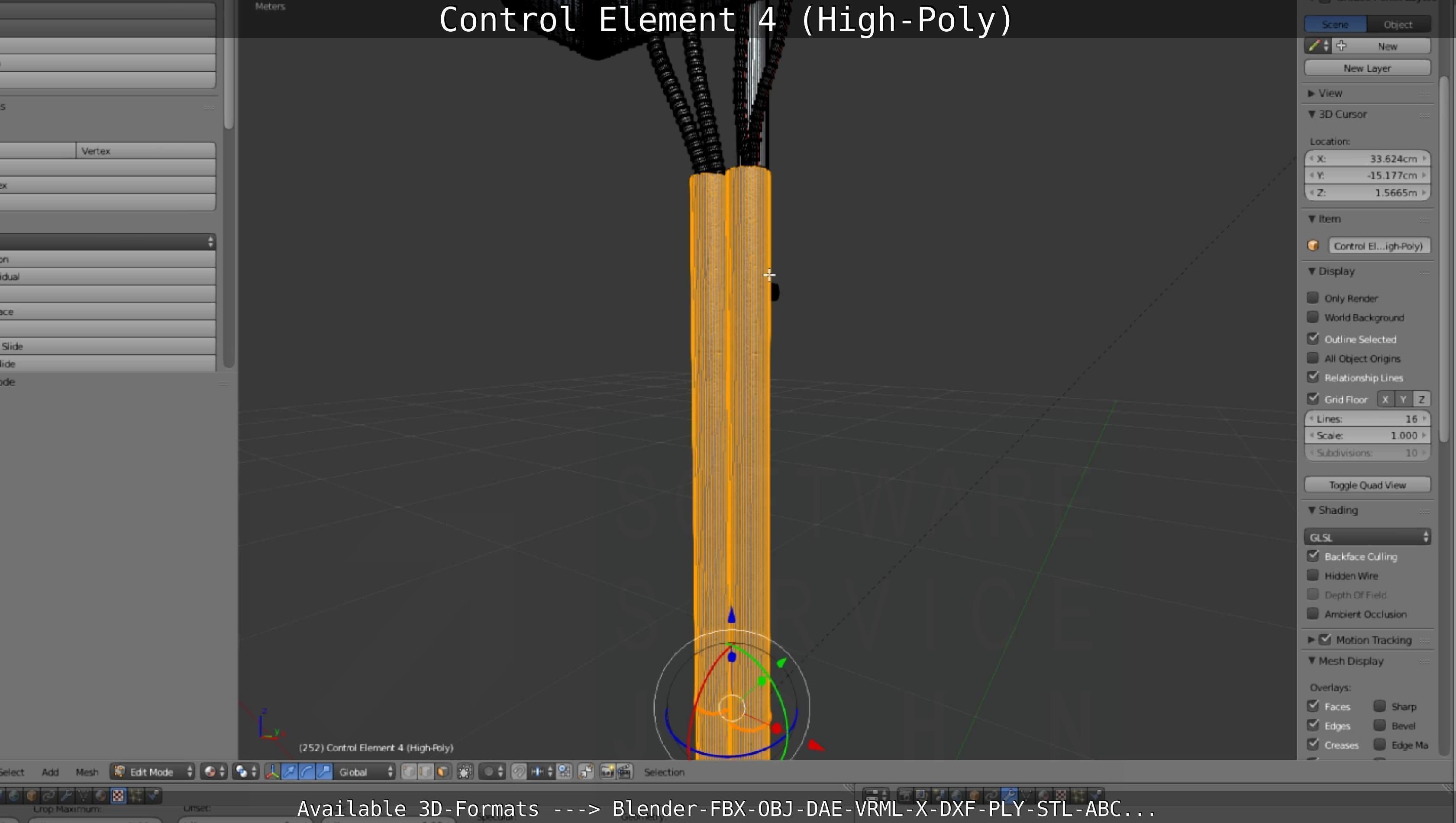 Control Element 4 High-Poly Version 3D model_134