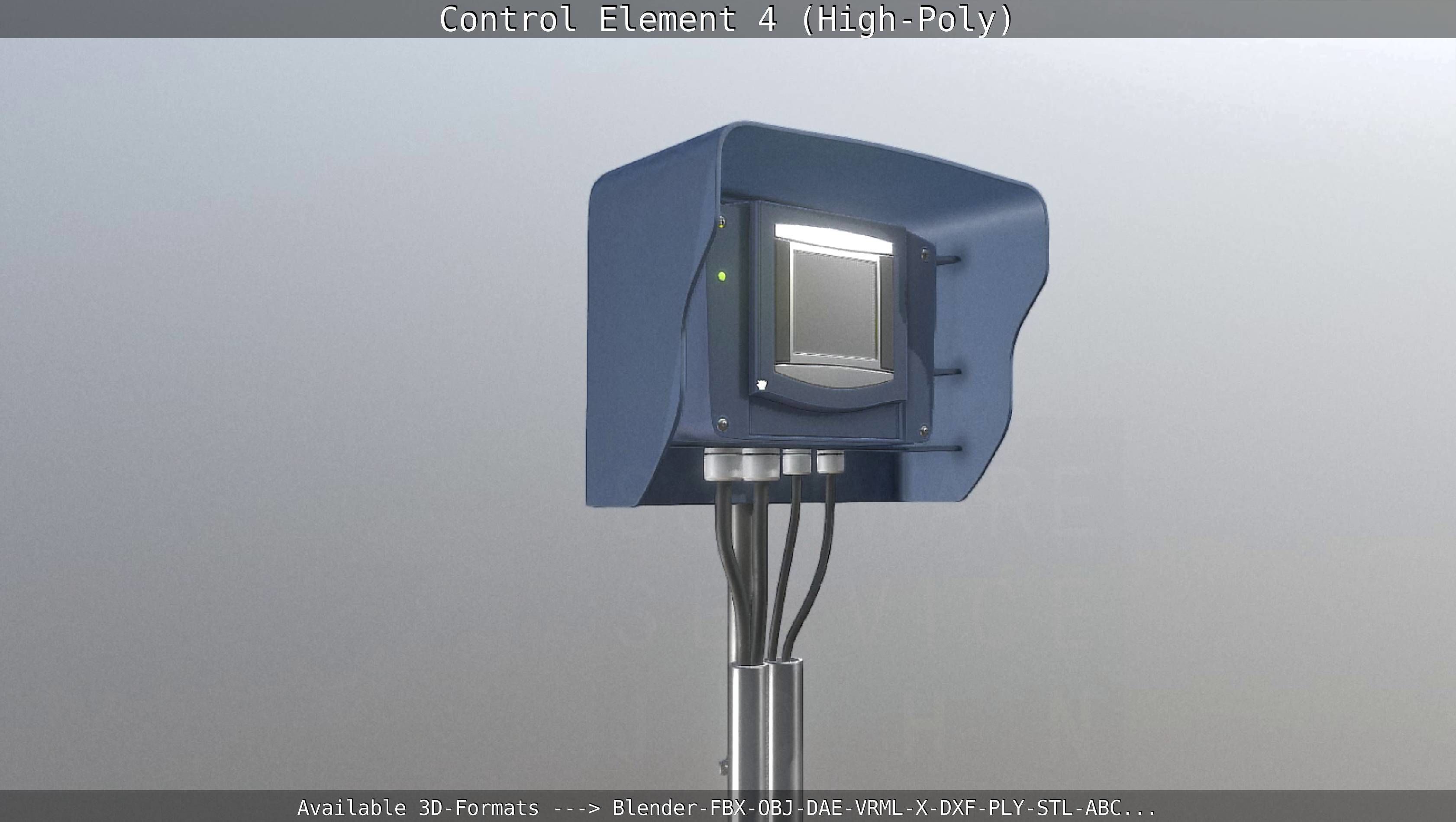 Control Element 4 High-Poly Version 3D model_42