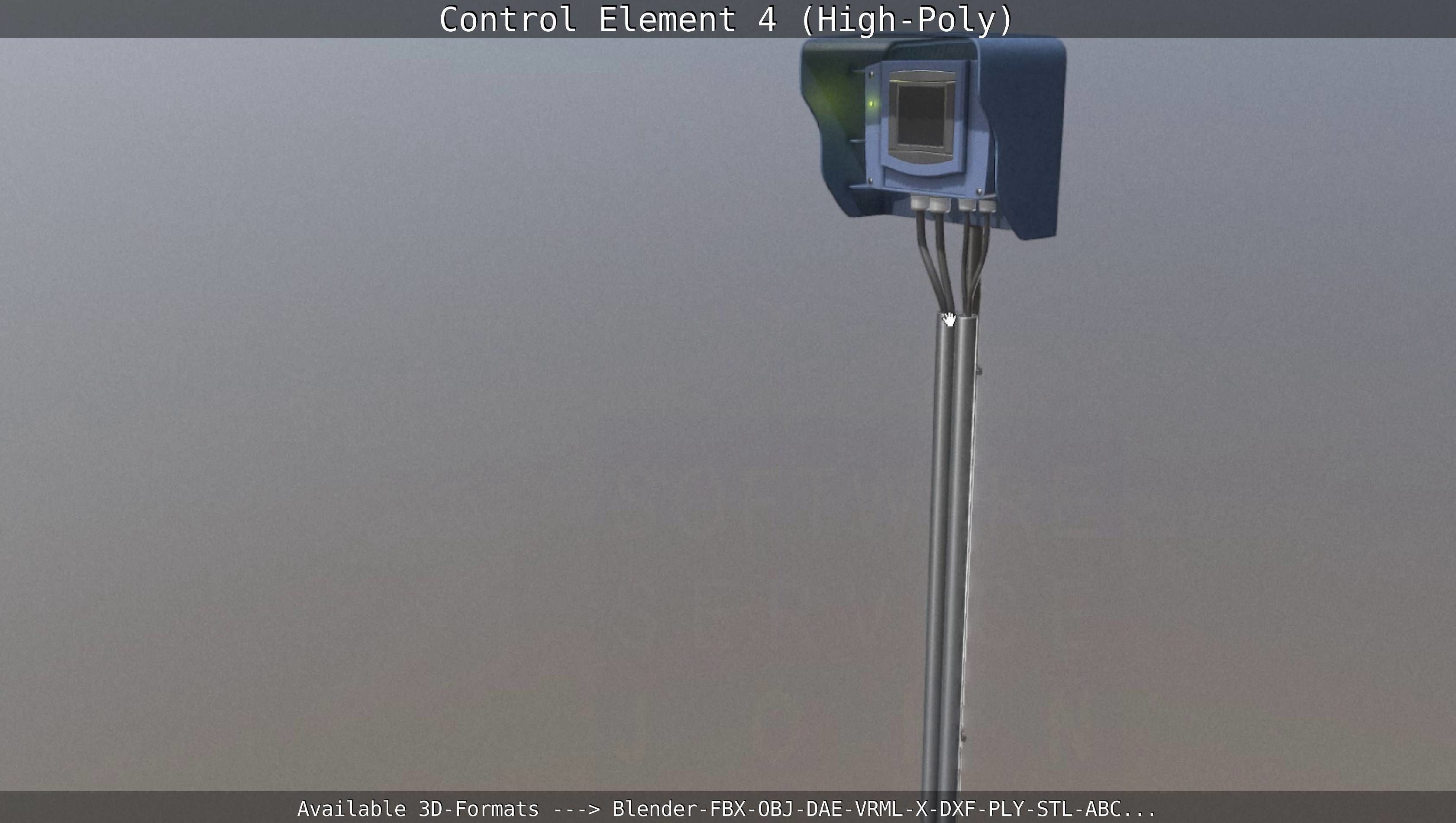 Control Element 4 High-Poly Version 3D model_10