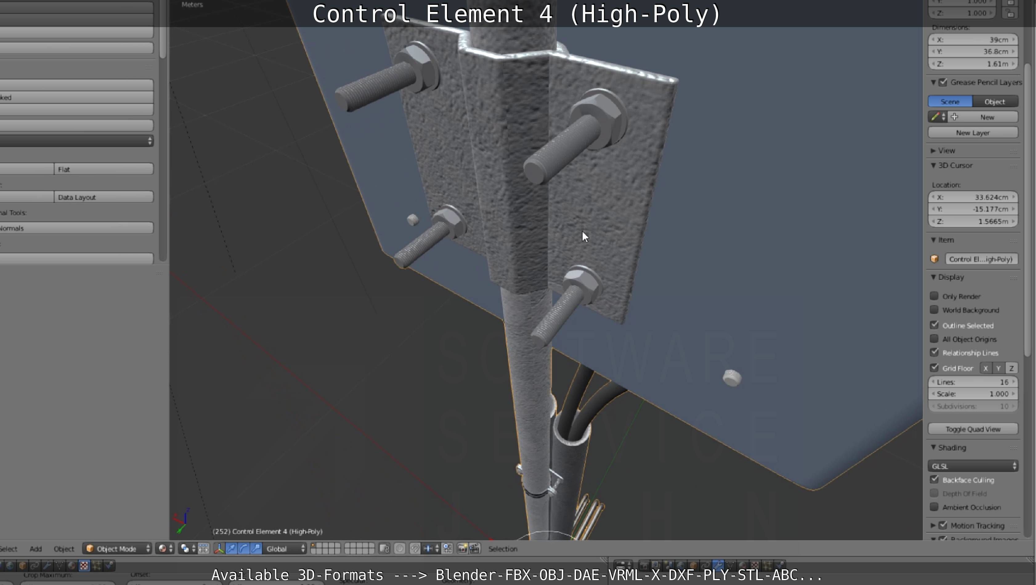 Control Element 4 High-Poly Version 3D model_106