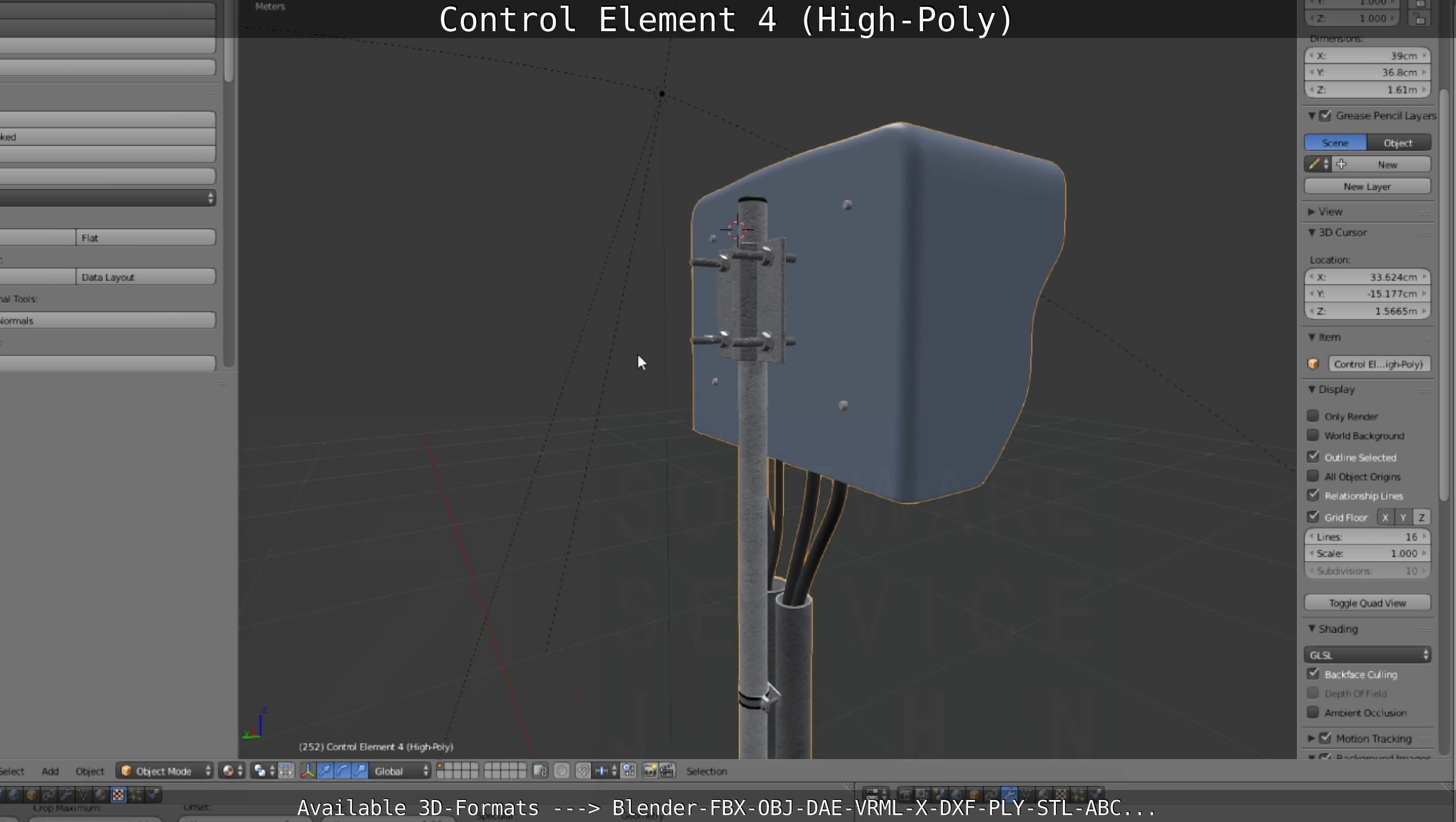 Control Element 4 High-Poly Version 3D model_101