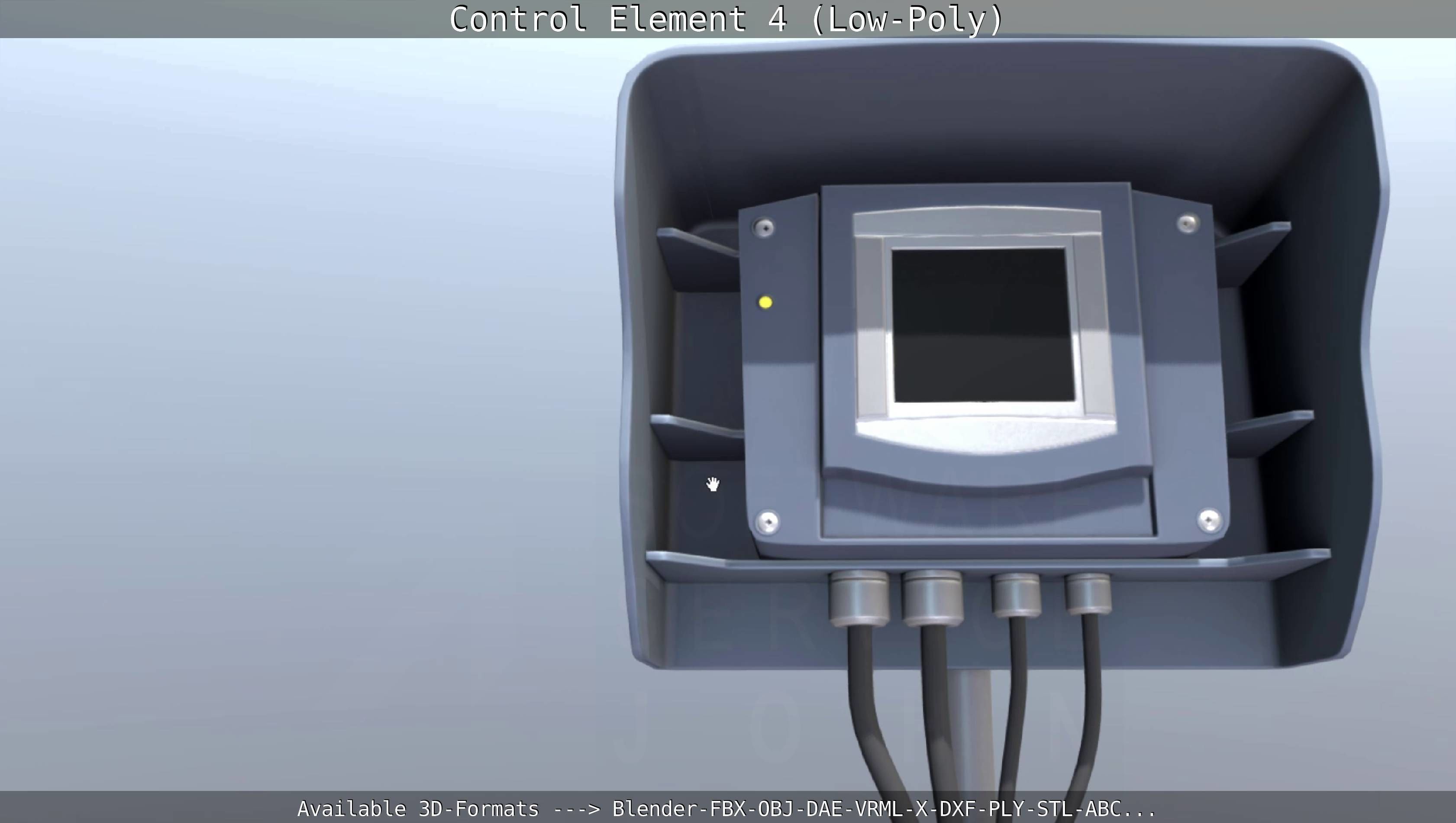 Control Element 4 Low-Poly Version Low-poly 3D model_19