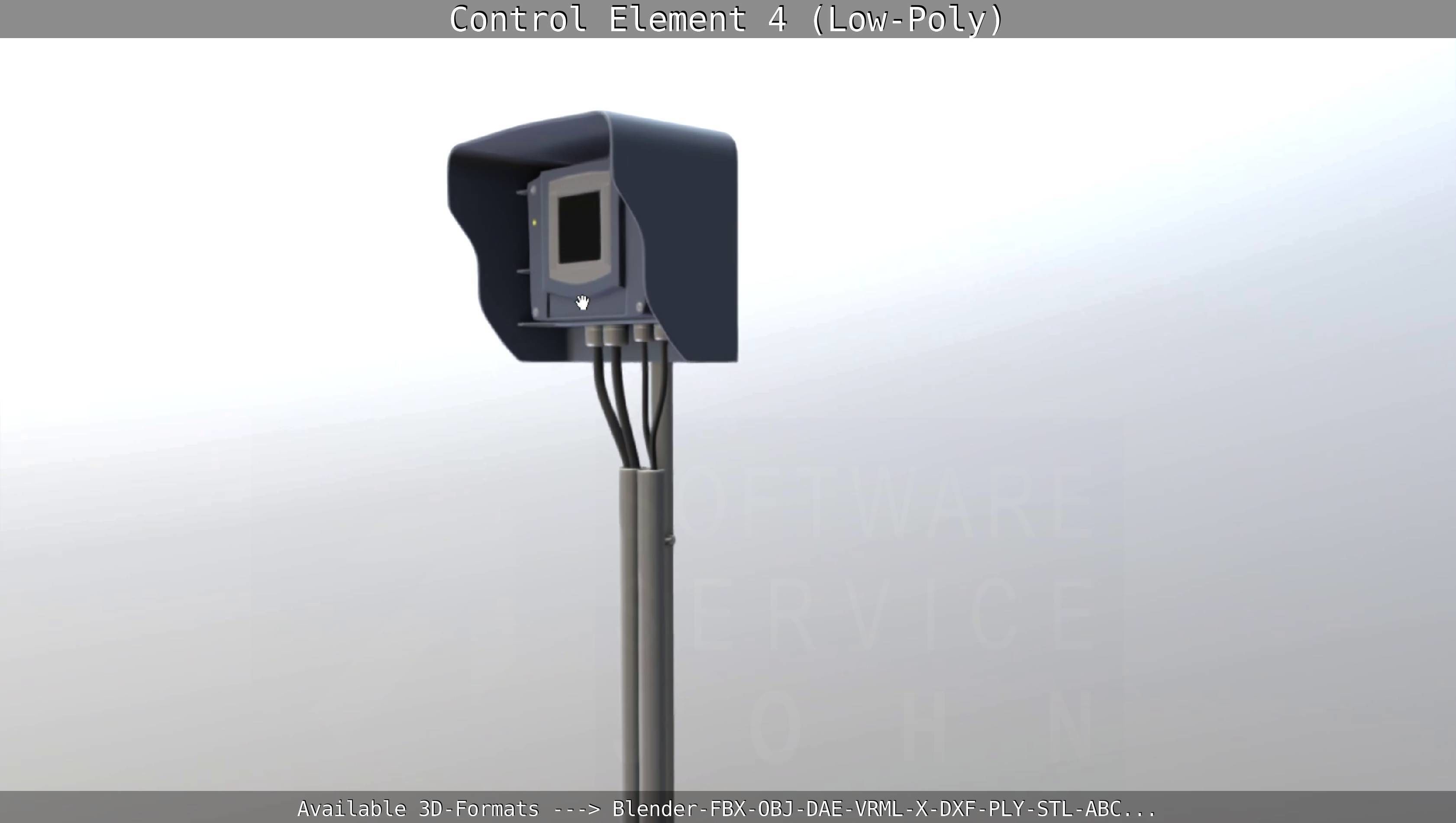 Control Element 4 Low-Poly Version Low-poly 3D model_69